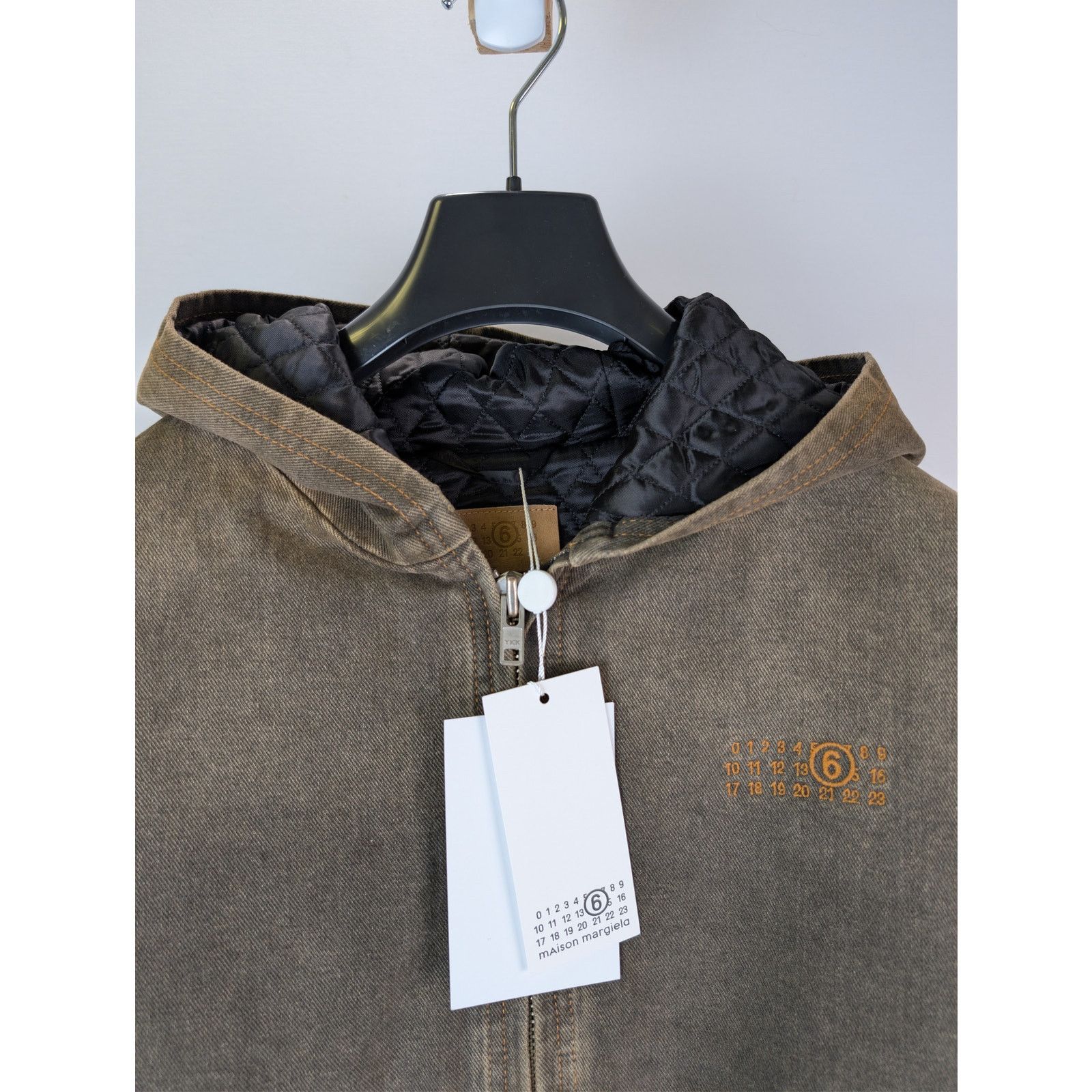 Maison Margiela o1rshd1 MM6 Hooded Hoodie Denim Jacket in Brown Size US M / EU 48-50 / 2 - 6 Thumbnail