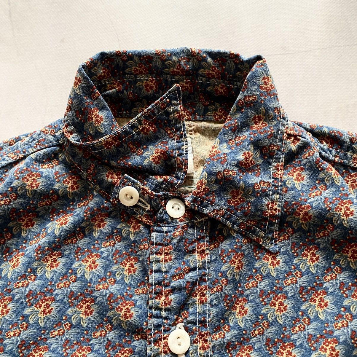 Post Overalls Post Overalls Flowers Print Pocket Cotton Button Shirt USA Size US M / EU 48-50 / 2 - 5 Thumbnail