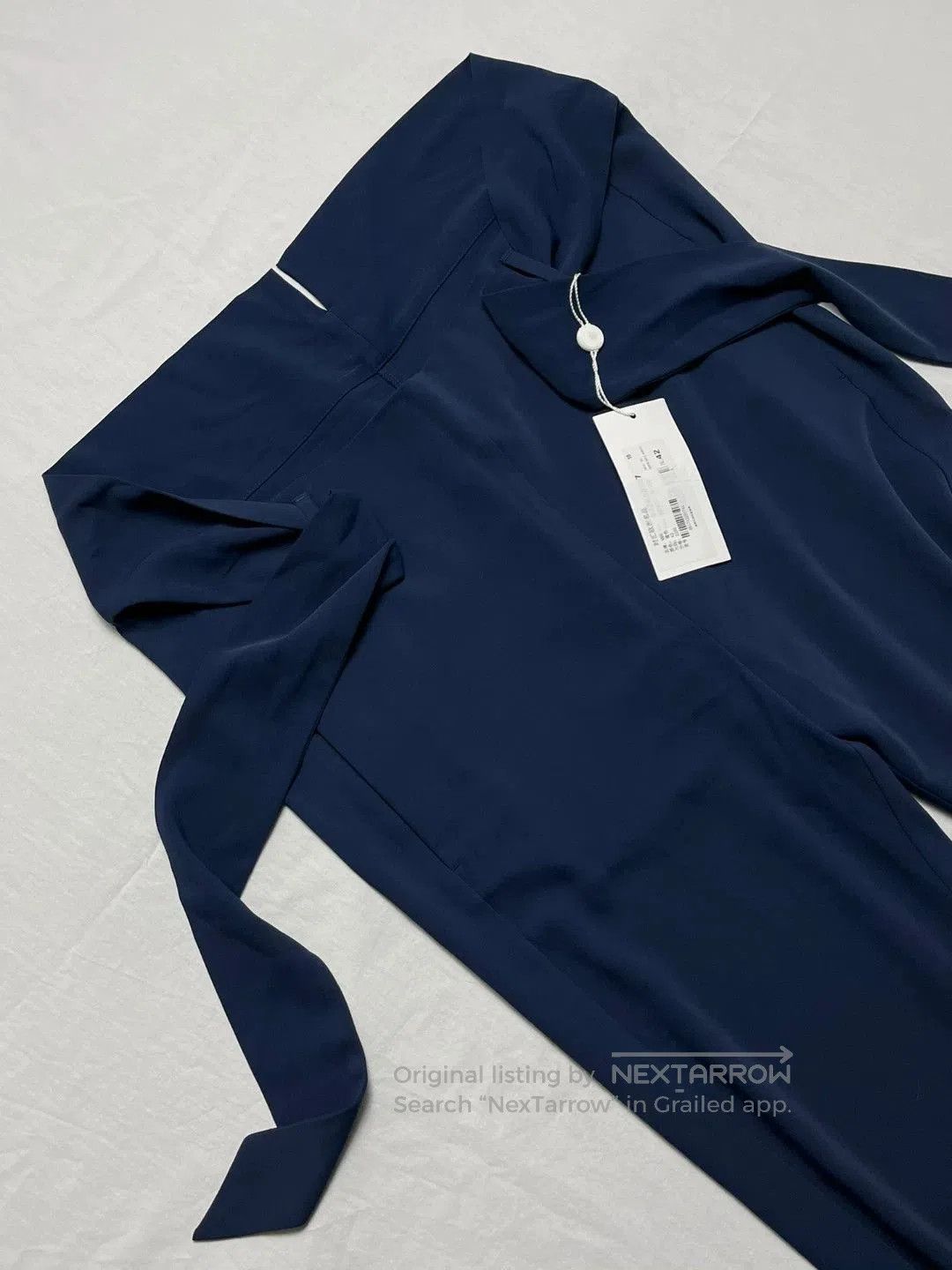 MM6 Maison Martin Margiela Belted Navy Trousers. Size 41" - 7 Thumbnail