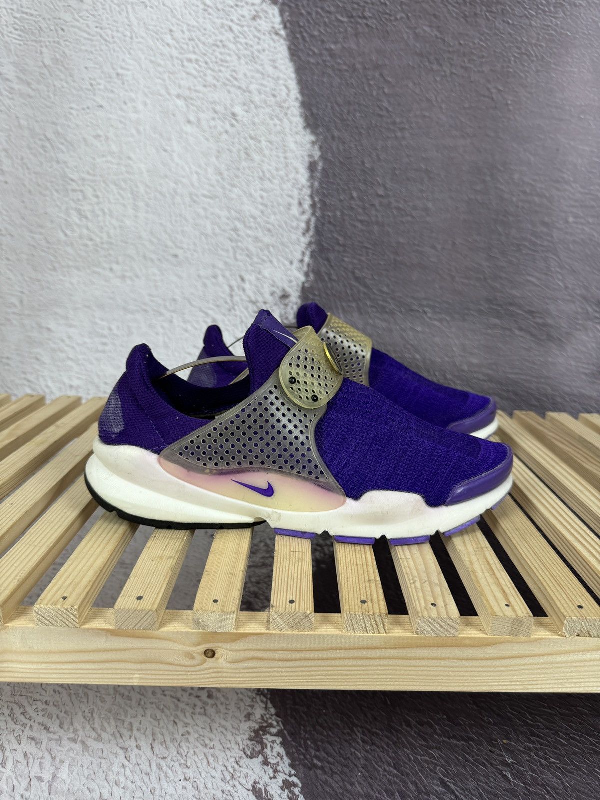 image of Fragment Design Sock Dart Purple White Sneakers, Men's (Size 10)
