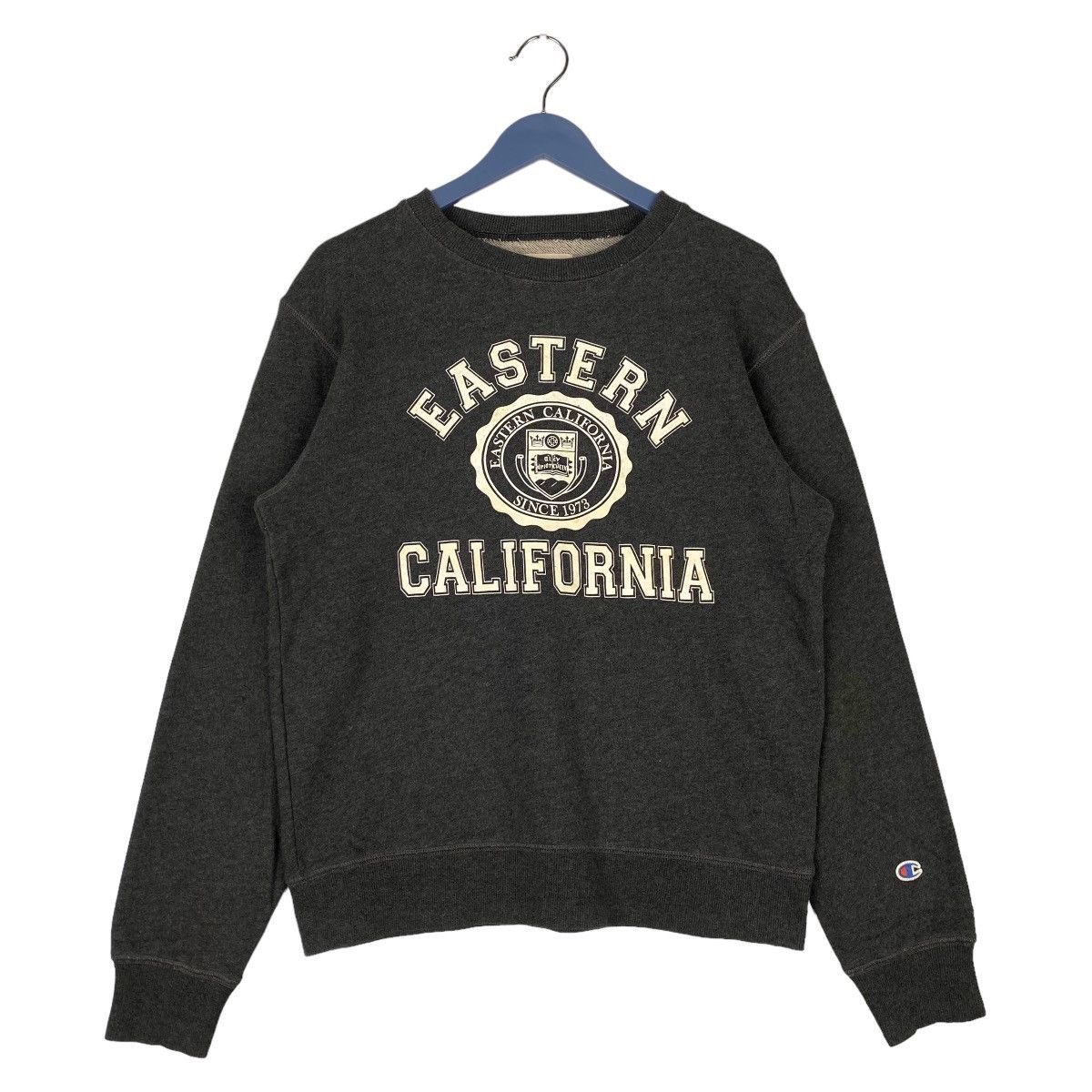 Champion × Vintage Vintage Champion Printed Crewneck Sweatshirt Dark Gray Size US M / EU 48-50 / 2 - 1 Thumbnail
