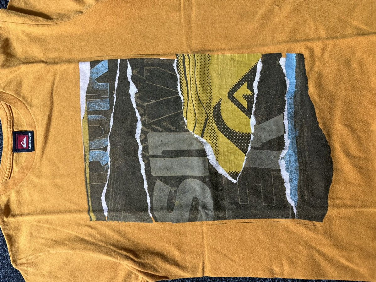 Quiksilver 🚨 VINTAGE BIG LOGO QUICKSILVER yellow faded SURF Y2K RARE Size US S / EU 44-46 / 1 - 4 Thumbnail