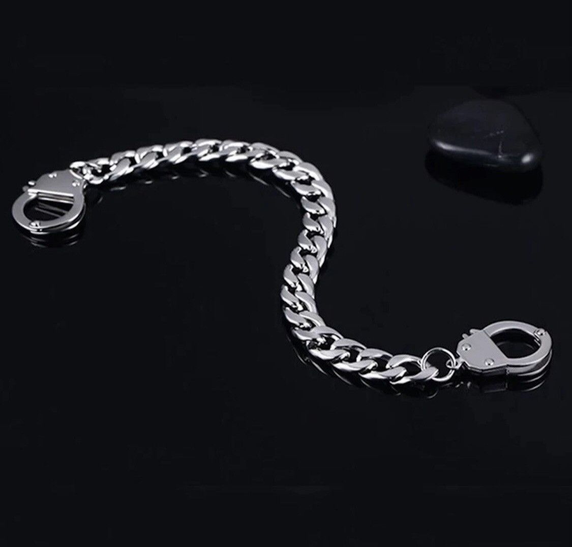 Jewelry Stainless Steel Handcuffs Bracelet Size ONE SIZE - 2 Thumbnail