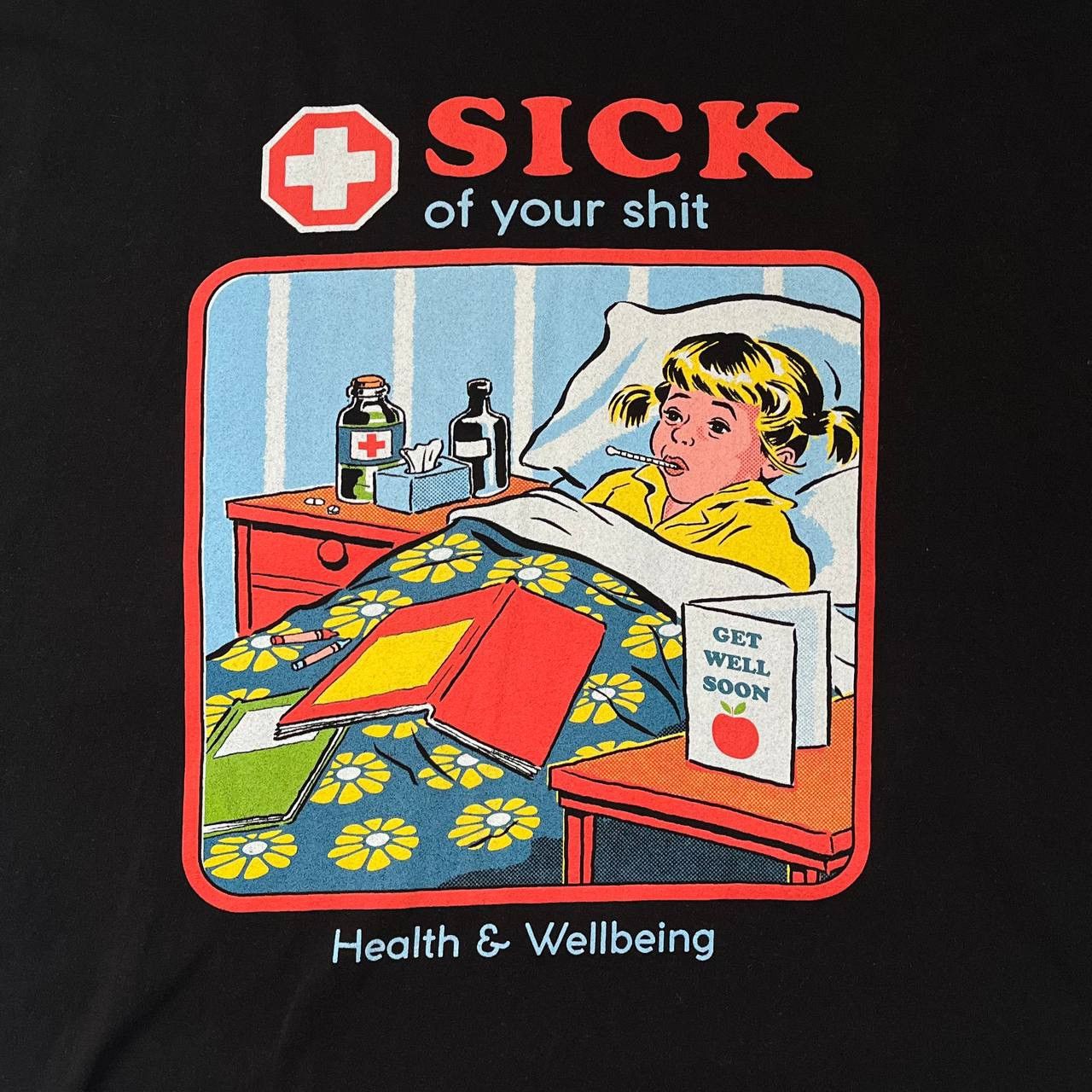 Vintage 📌 Steven Rhodes “Sick Of Your Shit” Adult T-Shirt Size US XL / EU 56 / 4 - 4 Thumbnail