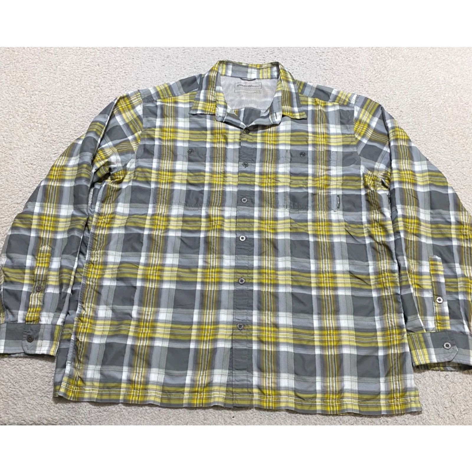 Eddie Bauer Eddie Bauer Mens XL Shirt Multicolor Plaid Button-Front Outdoor Long Sleeve Shirt Size US XL / EU 56 / 4 - 2 Thumbnail