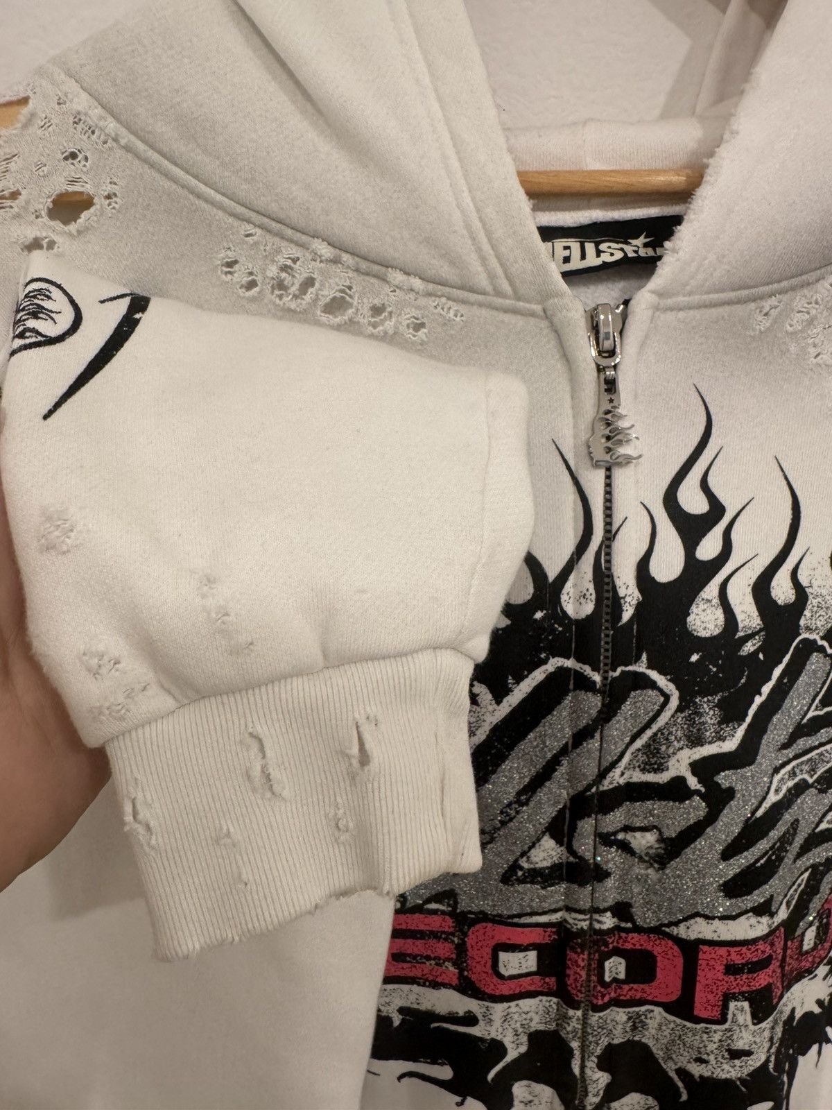 HELLSTAR Hellstar Records Glitter Zip-Up Hoodie Size US M / EU 48-50 / 2 - 3 Thumbnail