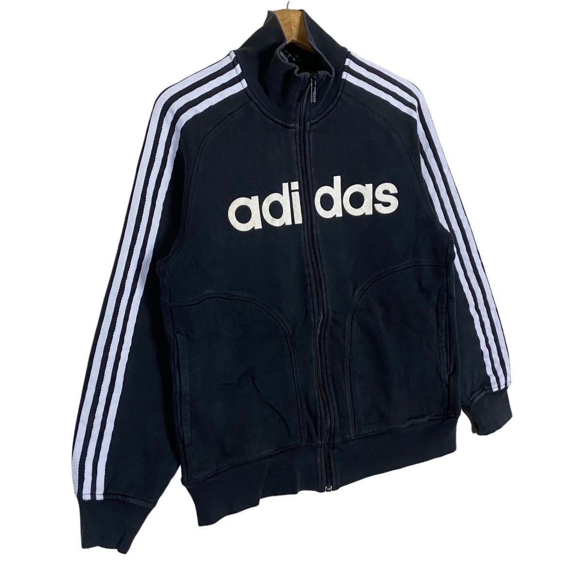 Adidas Adidas Full Zipper Spell Out Sweater Light Jacket Size US L / EU 52-54 / 3 - 5 Thumbnail