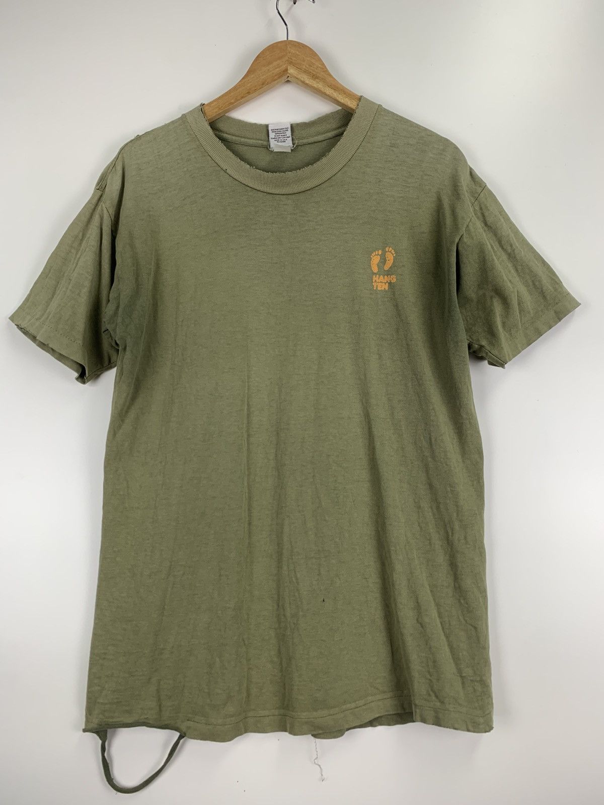 Hang Ten × Vintage Vintage 80s Hang Ten T-Shirt Size US L / EU 52-54 / 3 - 3 Thumbnail