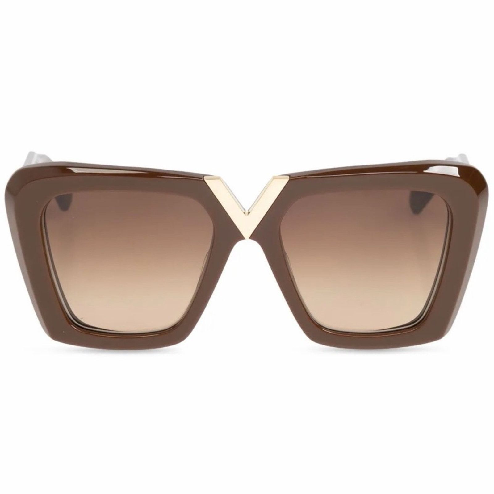 New! Valentino V GOLD || VLS 161B, Elegant Brown Sunglasses, Authentic New! Valentino V GOLD || VLS 161B Brown Sunglasses main image 3