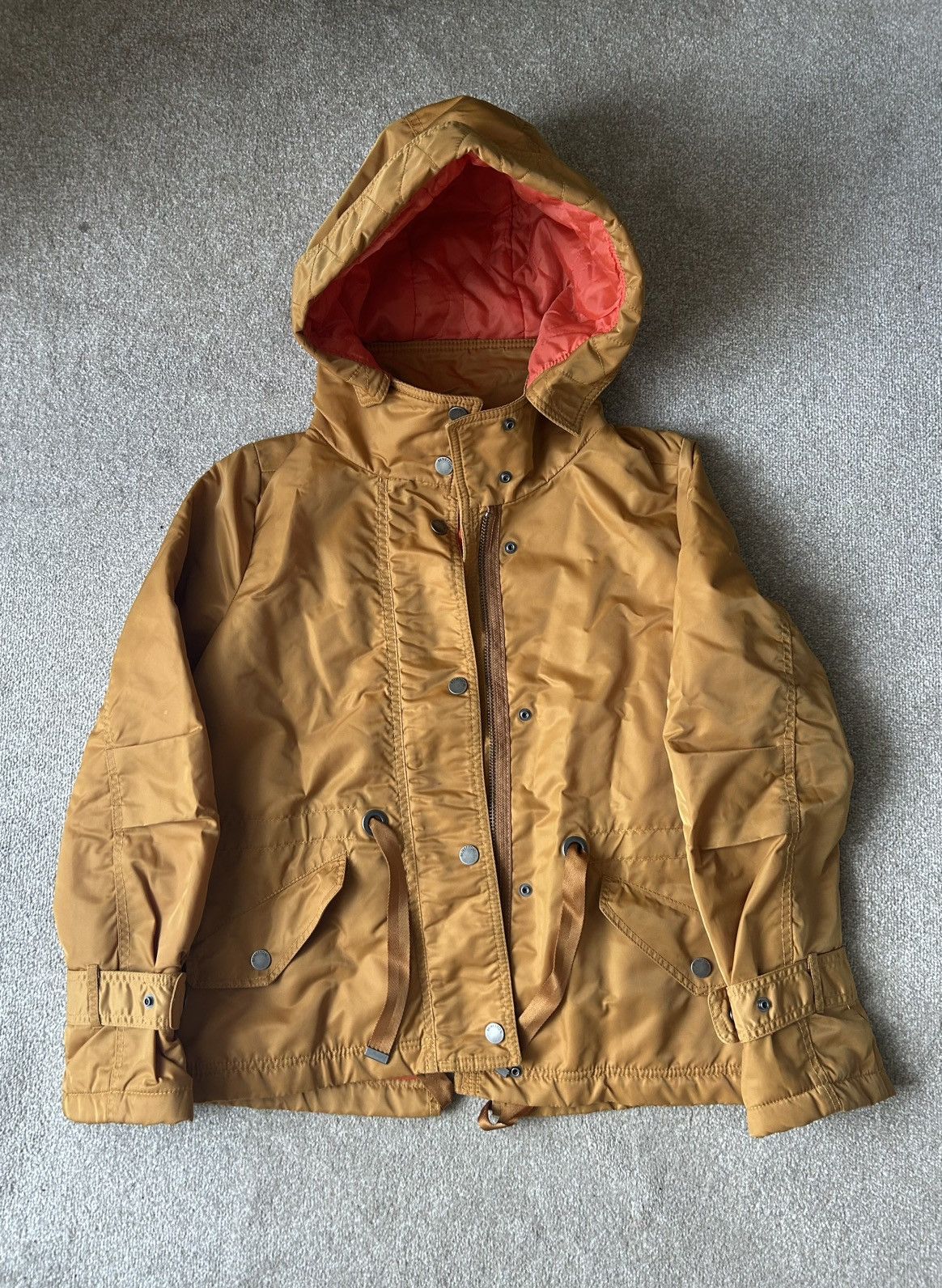 United Colors Of Benetton Benetton Mustard Yellow Hooded Jacket UK 8 Size S / US 4 / IT 40 - 1 Thumbnail