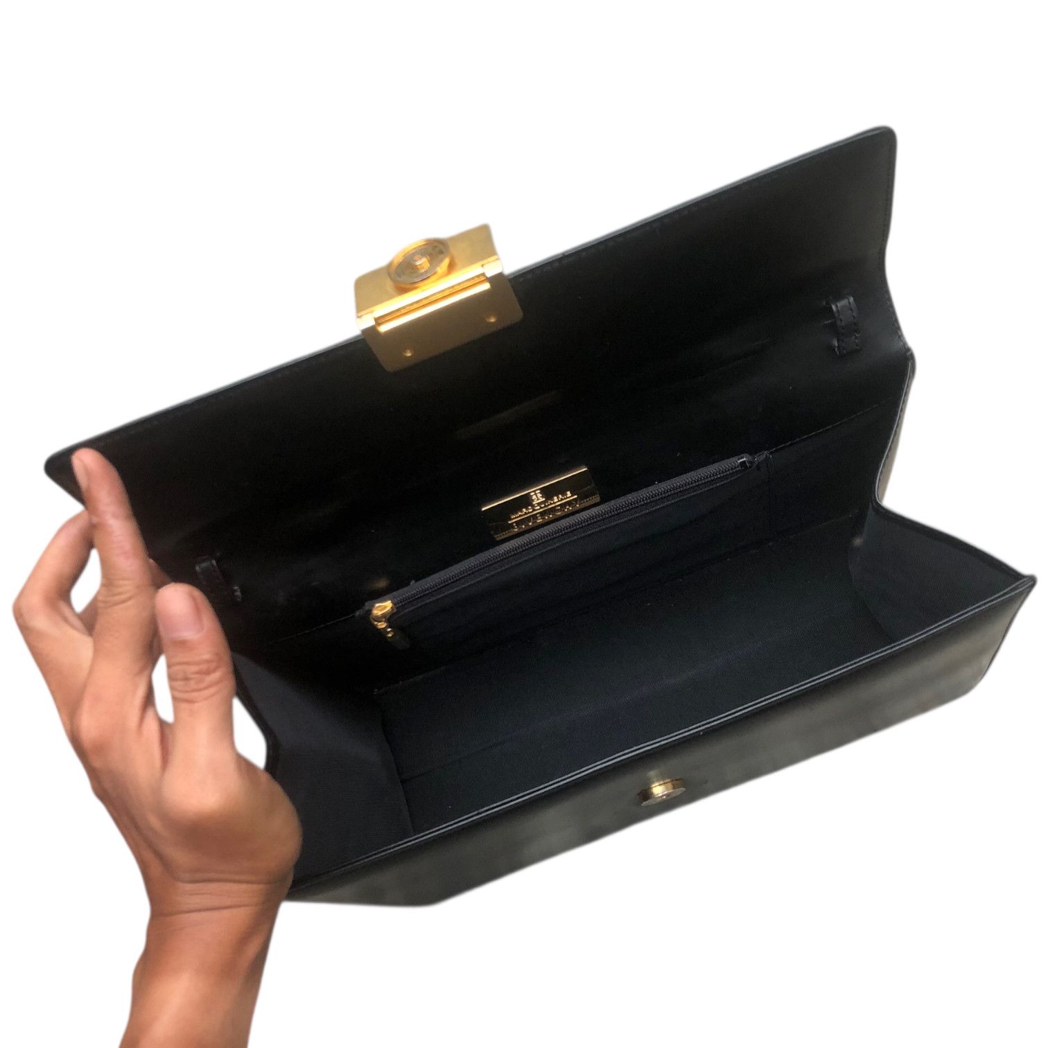 Givenchy 🔥Vintage GIVENCHY 4G Buckle Matte Black Top Handle Kelly Size ONE SIZE - 9 Thumbnail