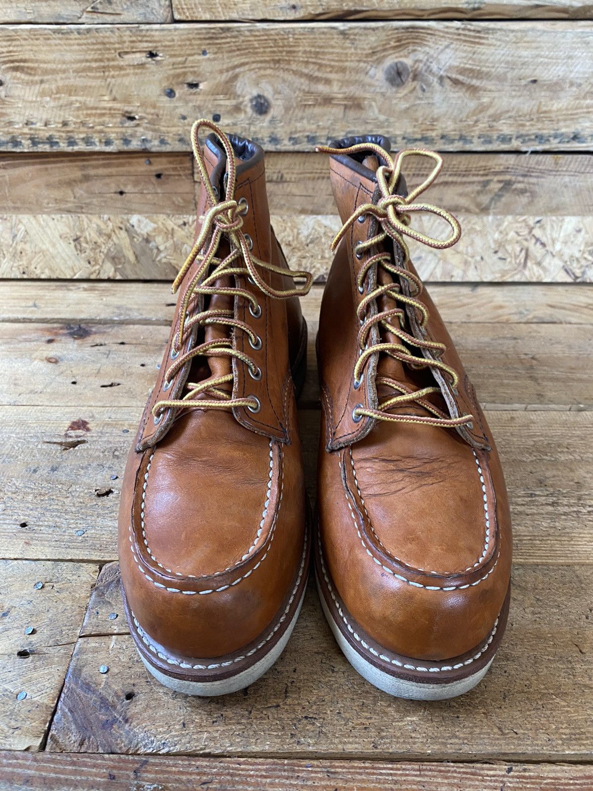 Red Wing Redwing moc-toe brown leather boots uk 6.5 Size US 7.5 / EU 40-41 - 2 Thumbnail