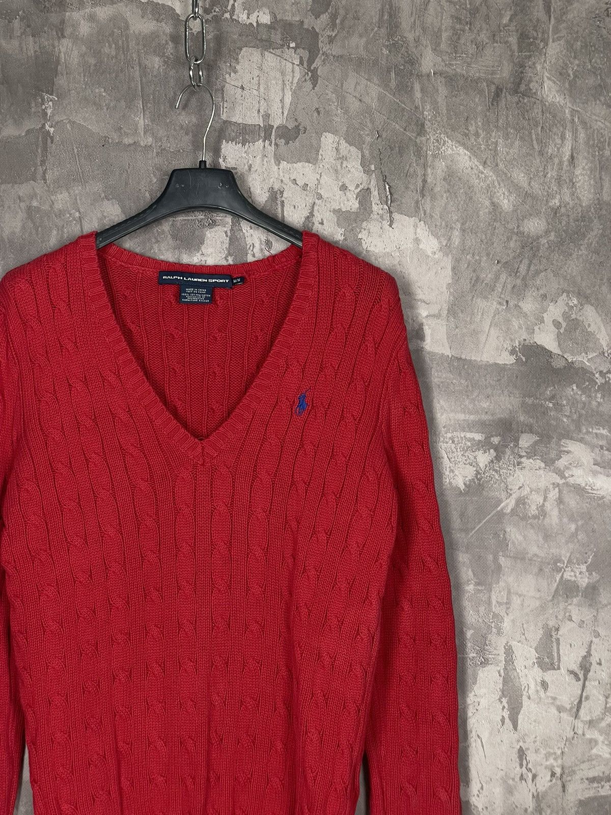 Polo Ralph Lauren Ralph Lauren Cable Knit Cashmere Wool V-neck Sweater Size M / US 6-8 / IT 42-44 - 4 Thumbnail