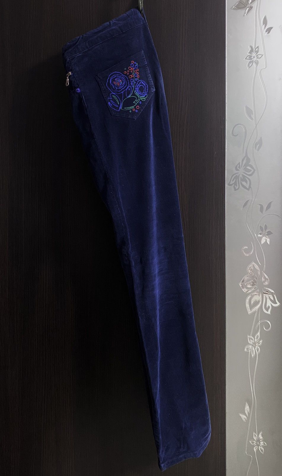 Kenzo Vintage Kenzo Teenager Blue Corduroy Pant Trouser Embroidery Size 24" / US 00 / IT 34 - 3 Thumbnail