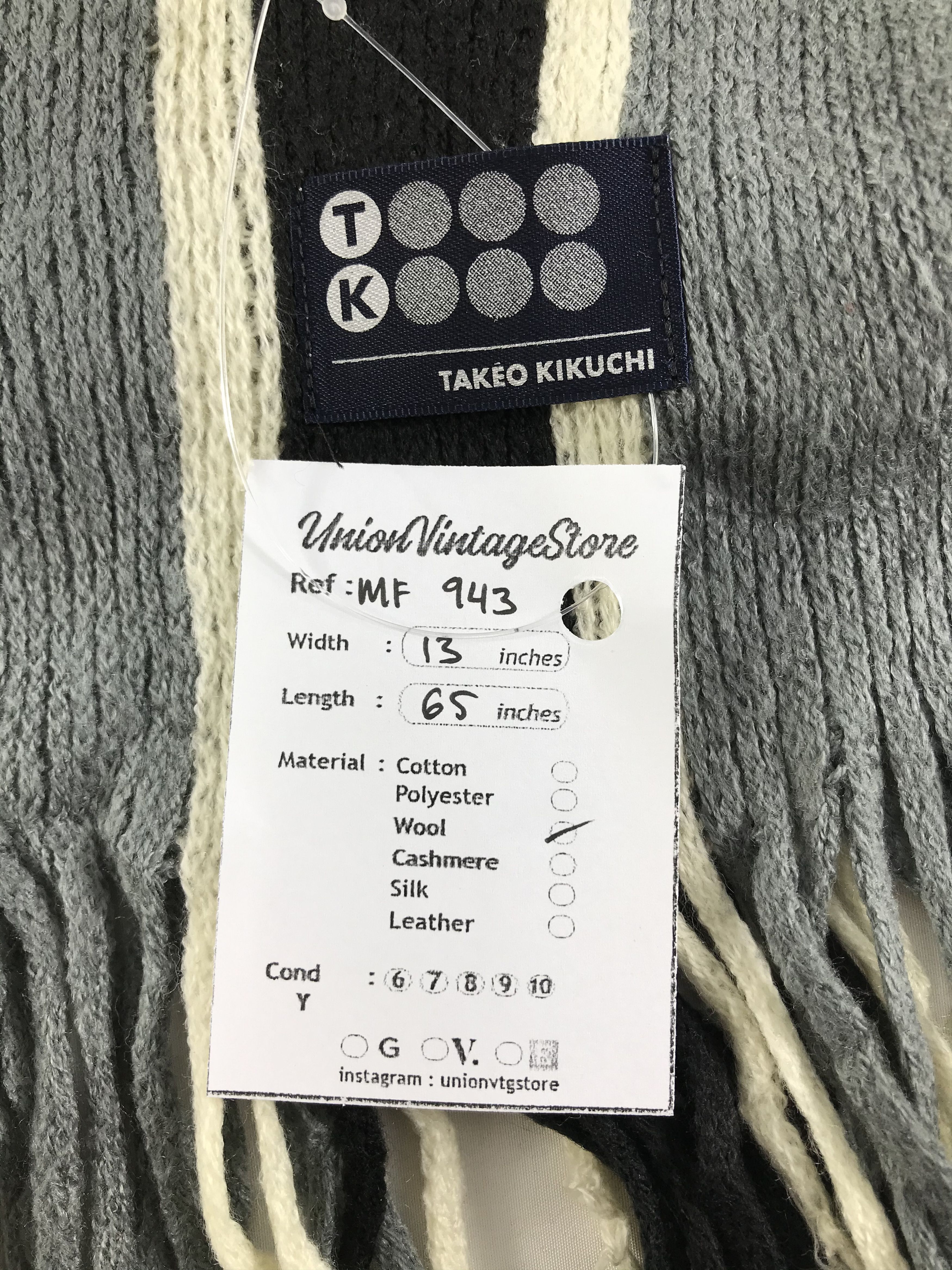 Takeo Kikuchi Vintage Takeo Kikuchi Scarf/Muffler/Neckwear MF943 Size ONE SIZE - 4 Thumbnail