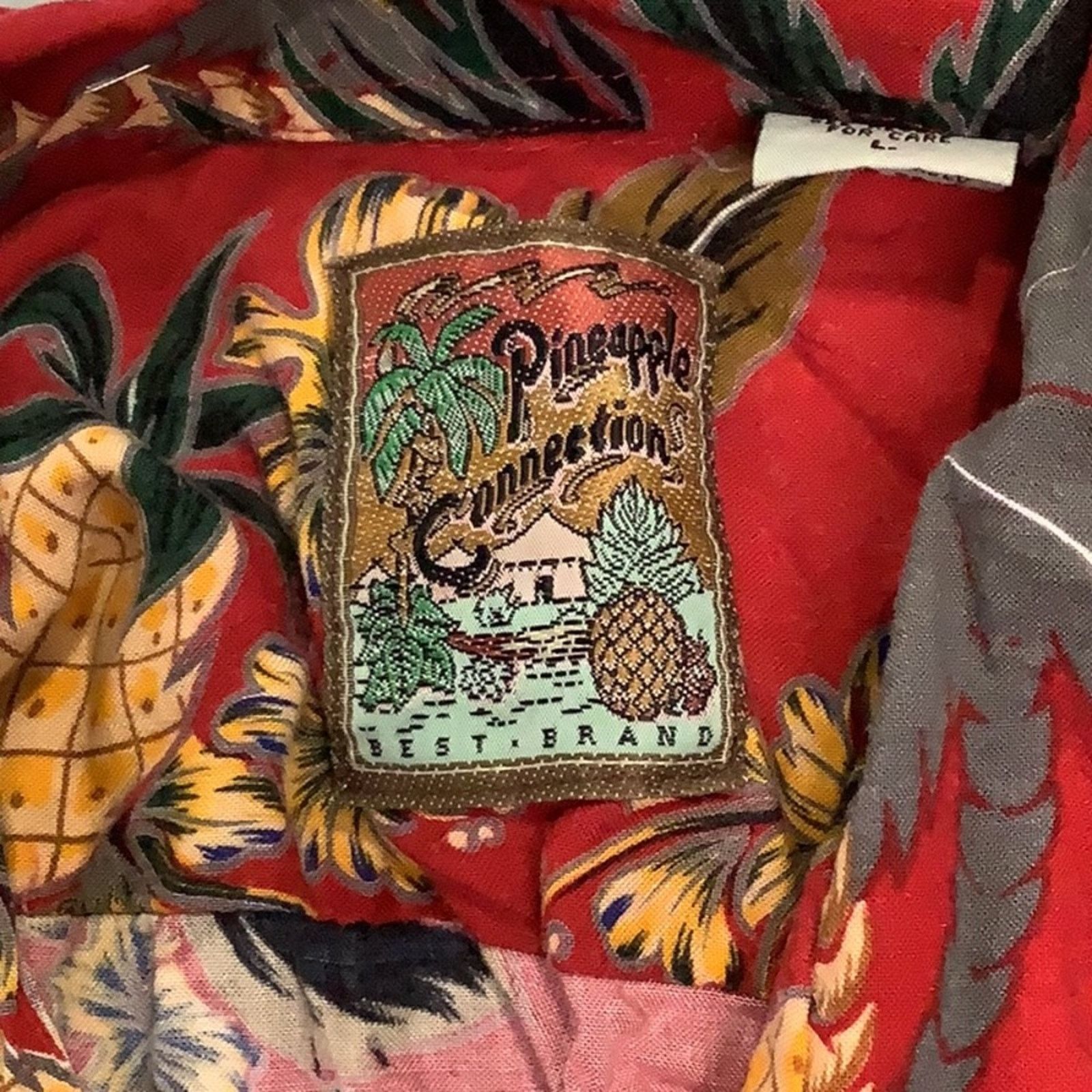 Vintage Vtg Pineapple Connection Hawaiian shirt Size US L / EU 52-54 / 3 - 3 Thumbnail
