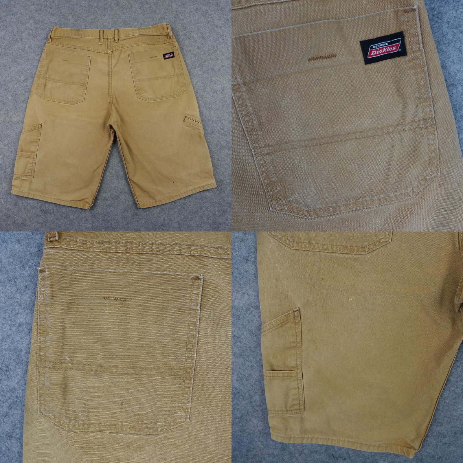 Dickies Dickies Cargo Shorts Mens 36 Brown Canvas Workwear Carpenter Paint VTG Y2K Cargo Shorts Mens 36 Brown Canvas Workwear Dickies Size US 36 / EU 52 - 8 Thumbnail