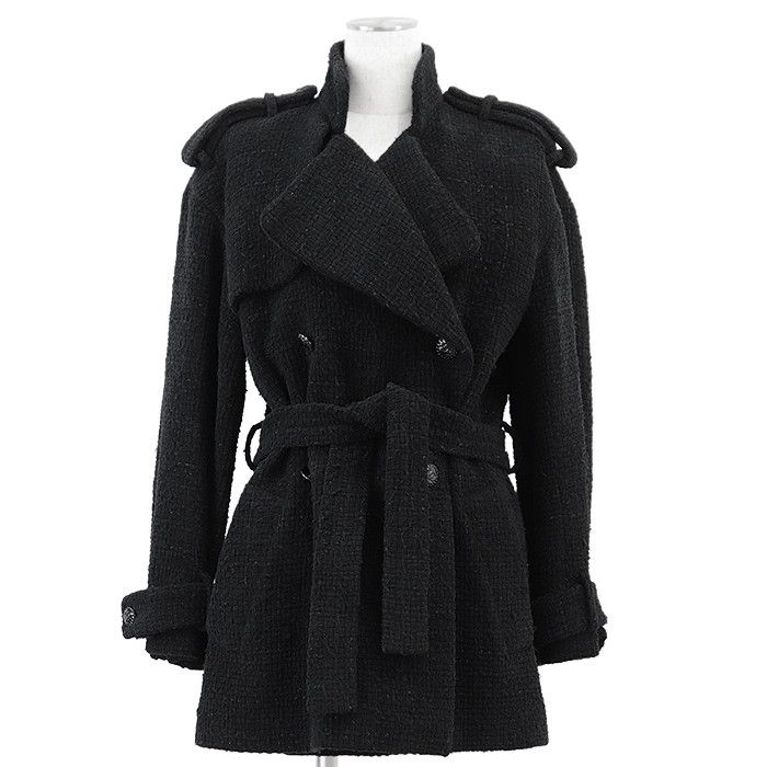 Chanel Chanel Chanel P73338 Tweed Coat Textile Outerwear P73338 DUTY FREE for USA Size ONE SIZE - 1 Thumbnail