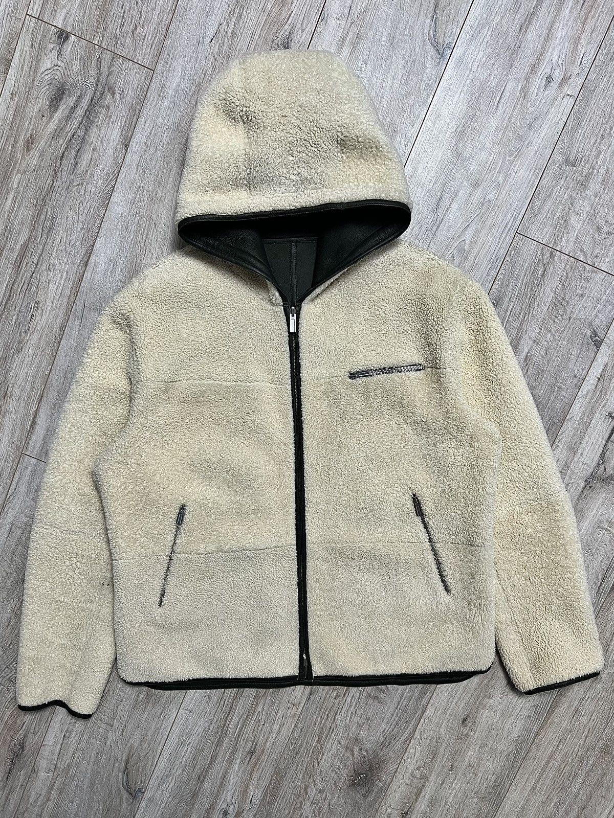 Hermes HERMES Jacket Leather Reversible Lambskin Sheepskin Shearlin Size US XL / EU 56 / 4 - 4 Thumbnail