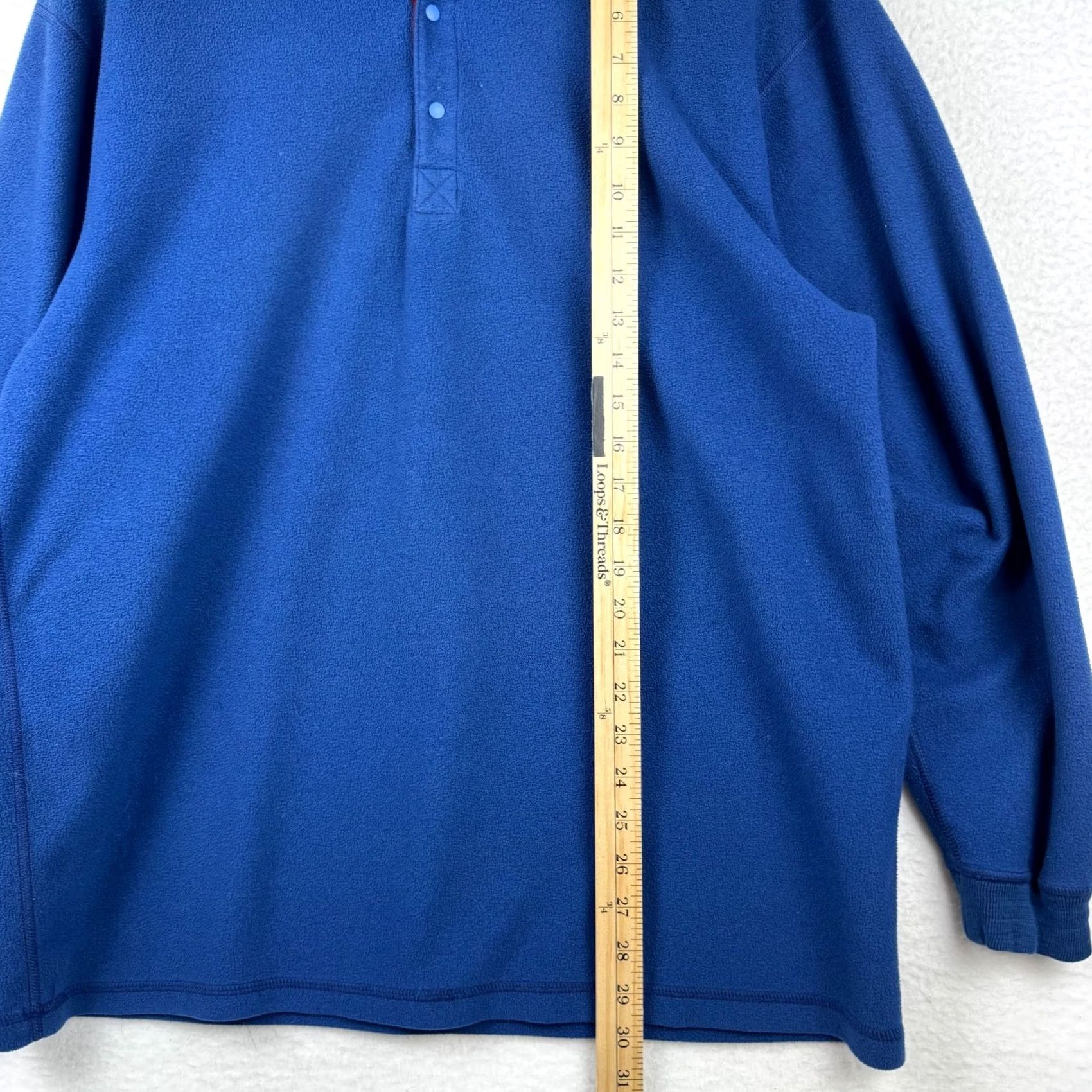 Vintage VINTAGE REI Sweater Pullover 90s Fleece Polartec Mock Neck Long Sleeve Blue Mens L 1/4 Snap Button GORP Size US L / EU 52-54 / 3 - 5 Thumbnail