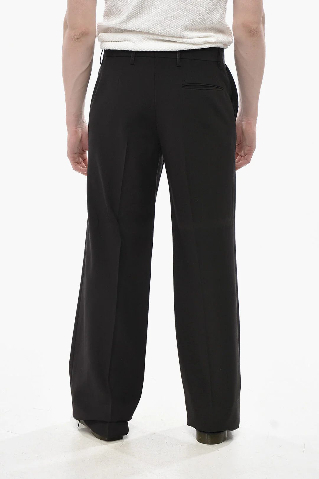 Maison Margiela og1mm0326 Virgin Wool-Blend Pant in Black Size US 36 / EU 52 - 2 Thumbnail