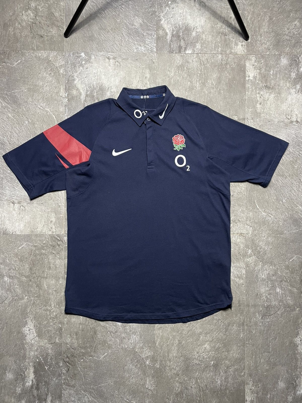 Nike 00’s Nike Rugby Polo Tee England Swoosh Logo Retro Y2k Rare Size US L / EU 52-54 / 3 - 1 Thumbnail