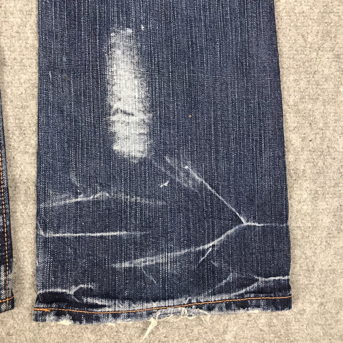 Beauty Beast × Japanese Brand FLARE LIBERTO XXX DENIM DESIGN ACID DISTRESSED BOOTCUT JEANS Size US 30 / EU 46 - 10 Thumbnail