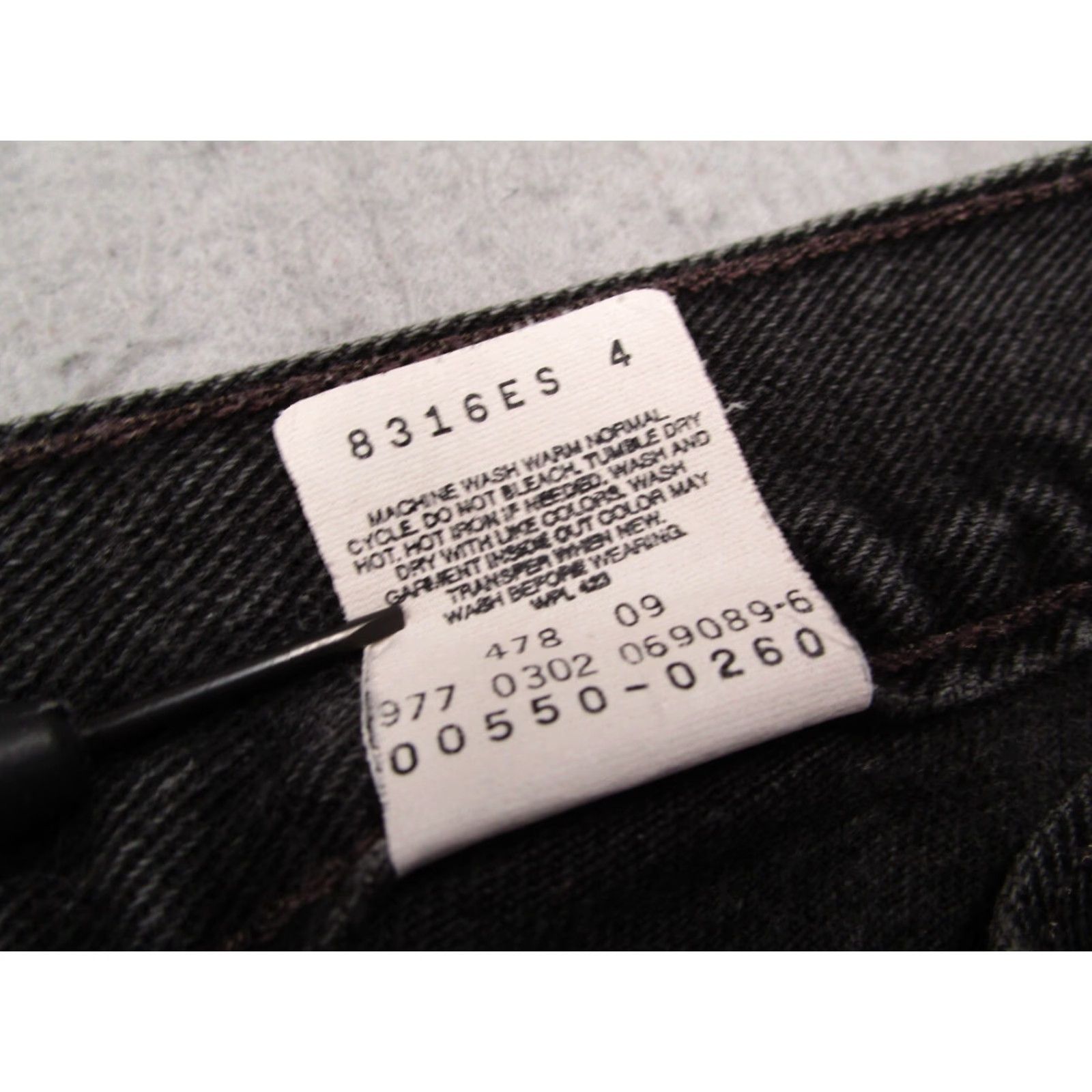 Levi's Levis 550 Jeans Mens Relaxed Fit Straight Denim Black 38x32 Regular 38 5-Pocket Belt Loops Cotton Vintage No N/A Size US 38 / EU 54 - 3 Thumbnail