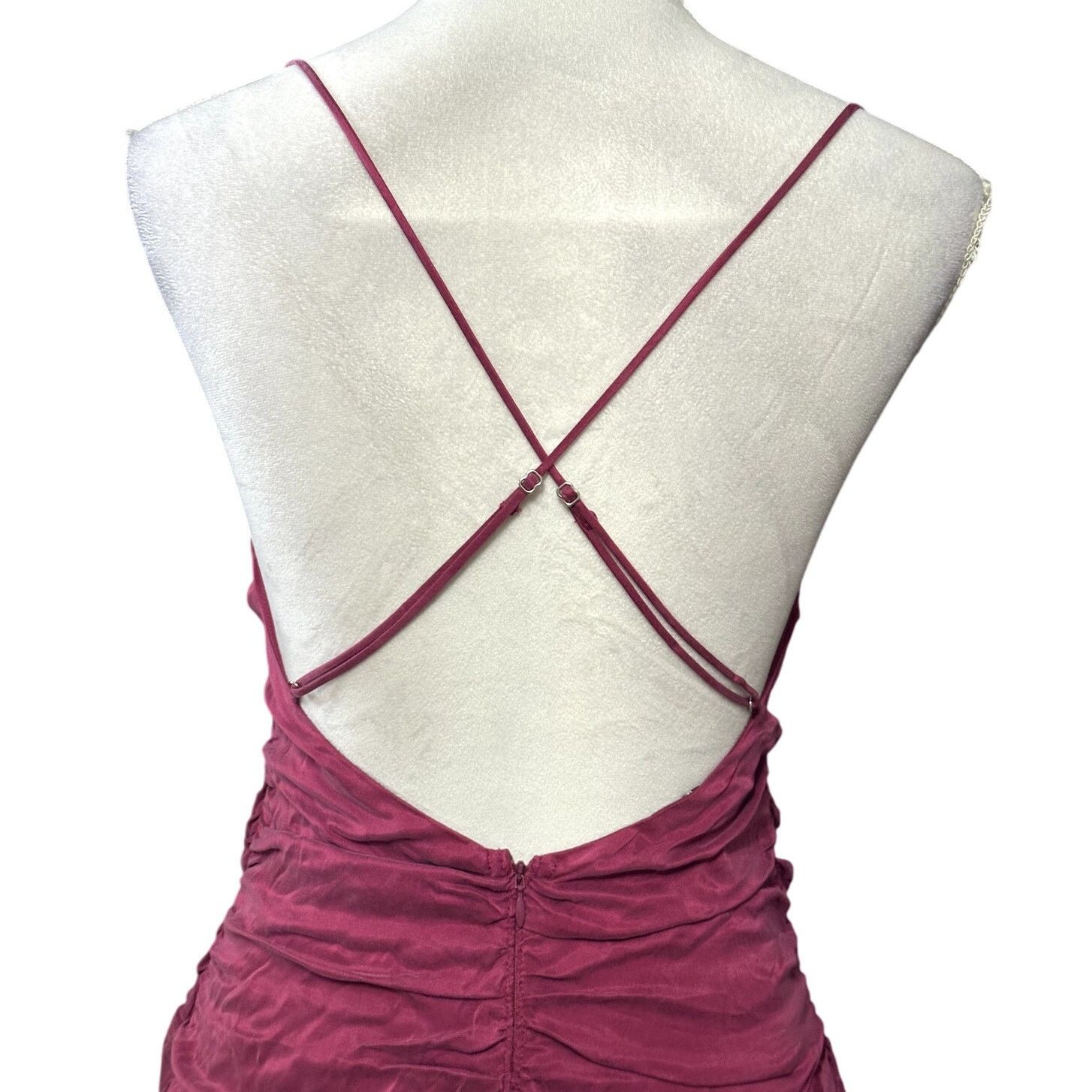 For Love & Lemons For Love & Lemons Allie Mini Dress Ruched Purple/Pink M NWT Size M / US 6-8 / IT 42-44 - 6 Thumbnail