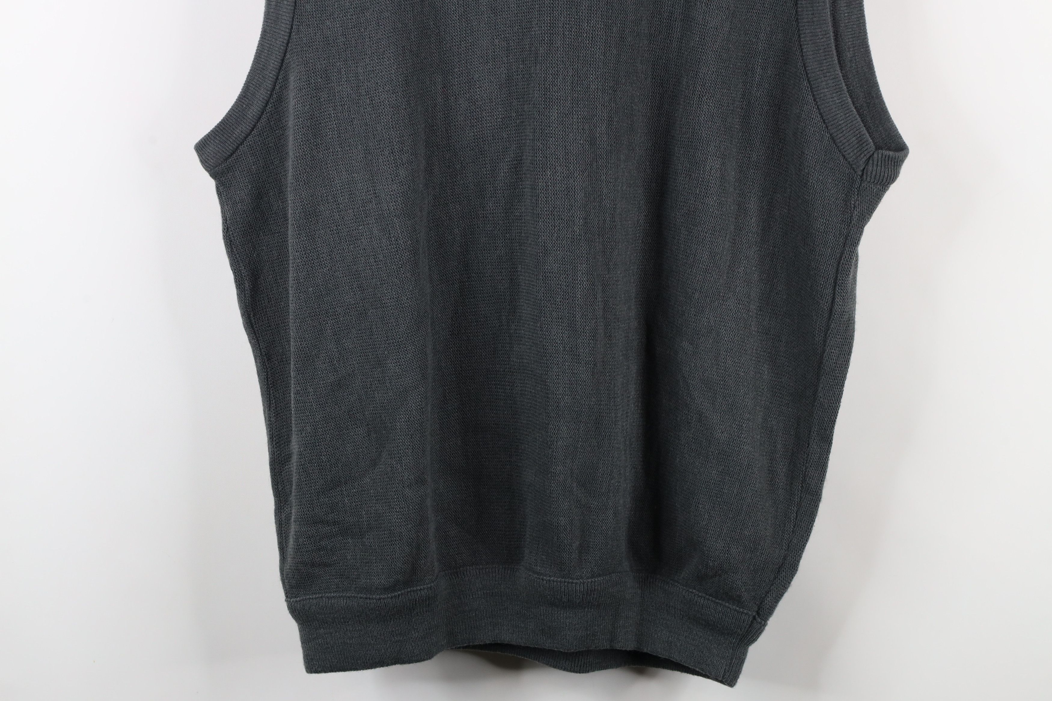 Izod × Vintage Vintage 90s Izod Knit V-Neck Sweater Vest Gray USA Acrylic Size US XL / EU 56 / 4 - 10 Thumbnail