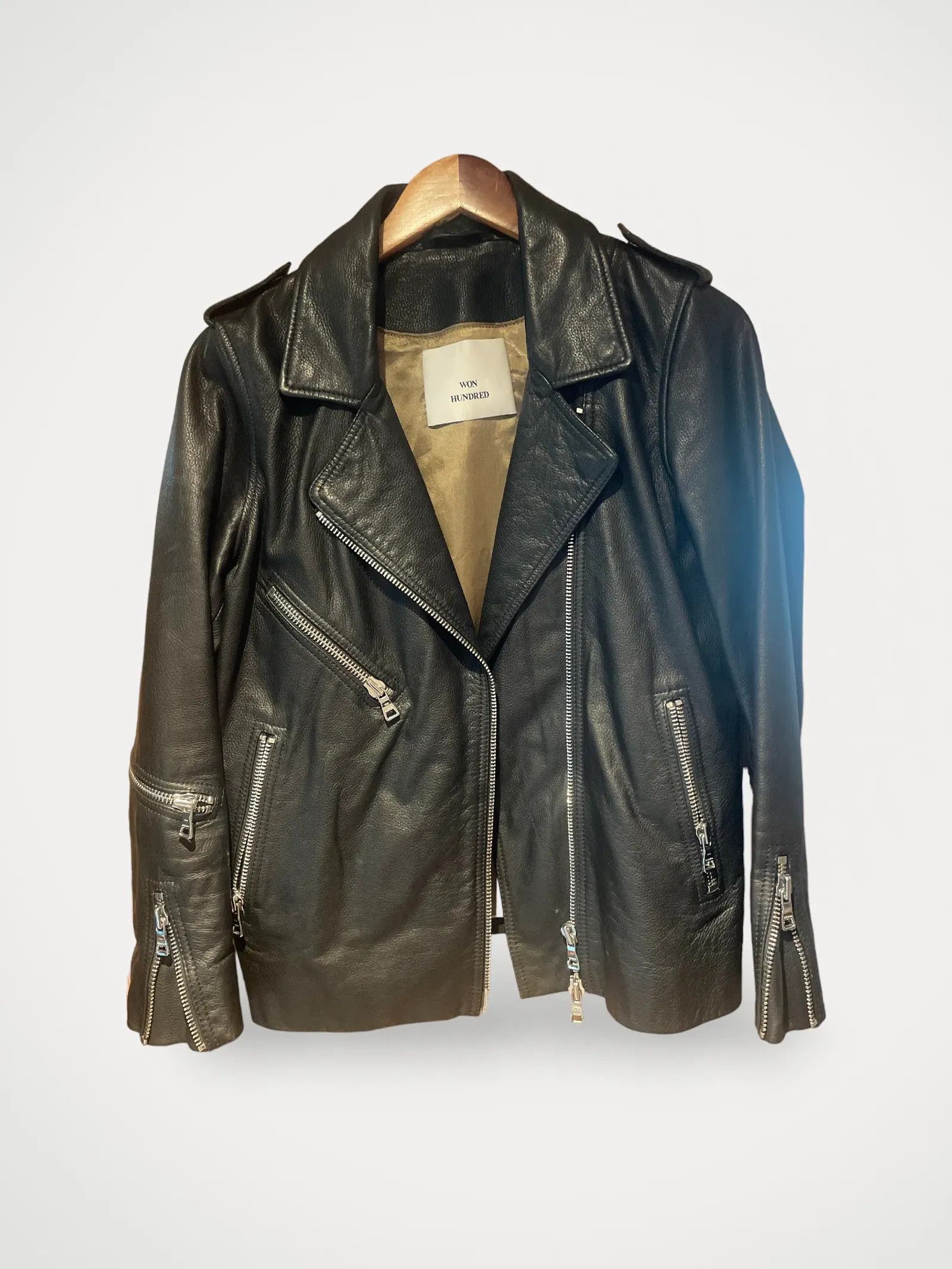 Won Hundred Won Hundred Leather Jacket Size XS / US 0-2 / IT 36-38 - 1 Thumbnail