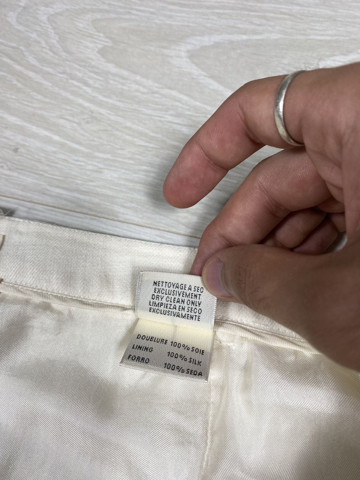 Hermes × Maison Margiela × Vintage Hermes Paris by Margiela Unisex Pants Straight 90s Linen Size US 34 / EU 50 - 14 Thumbnail