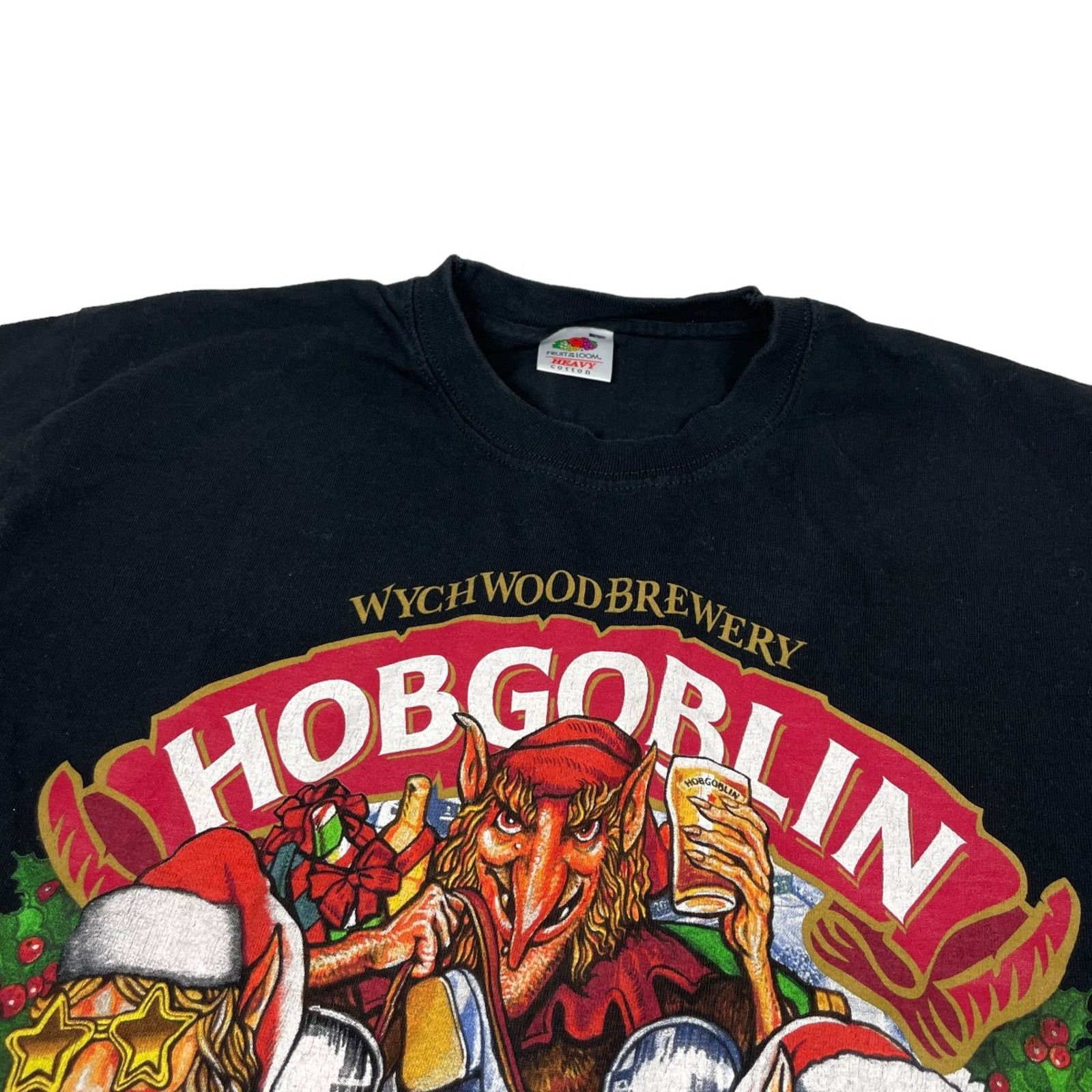 Fruit Of The Loom Vintage Fruit Of The Loom HobGoblin T Shirt Size L Black y2k Size US L / EU 52-54 / 3 - 3 Thumbnail