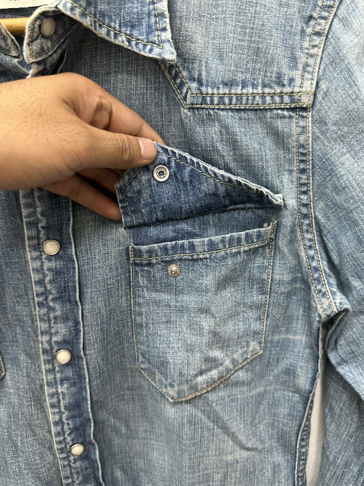 Remi Relief Remi Relief Japan Denim Chambray Snap Button Button Shirt Size US M / EU 48-50 / 2 - 9 Thumbnail