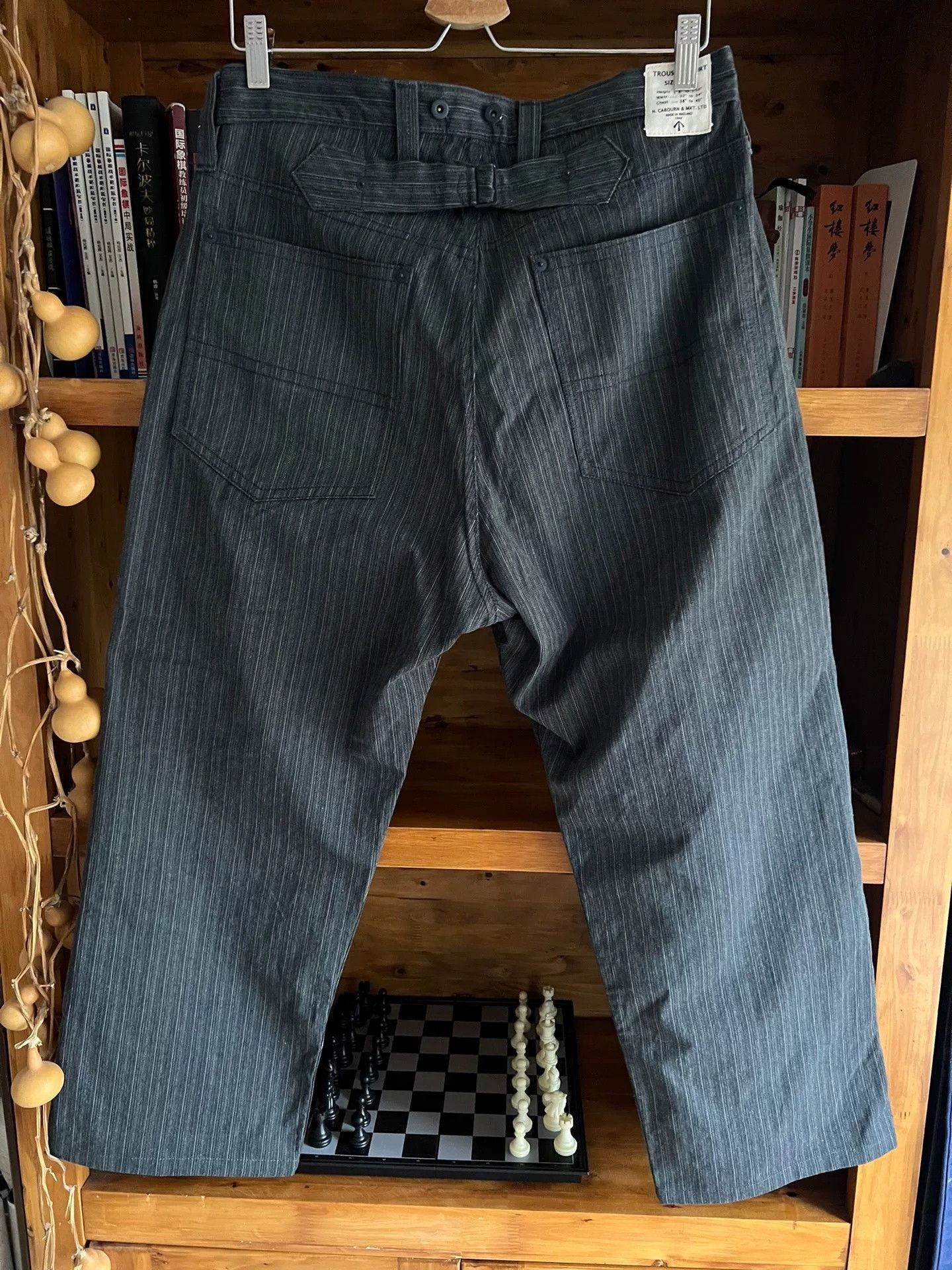 Nigel Cabourn Nigel Cabourn Vintage Stripe Suspender Pants Size US 26 / EU 42 - 6 Thumbnail