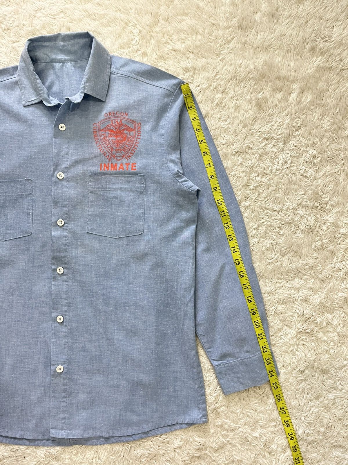 Other vintage inmate prisoner chambray work shirt Size US L / EU 52-54 / 3 - 9 Thumbnail