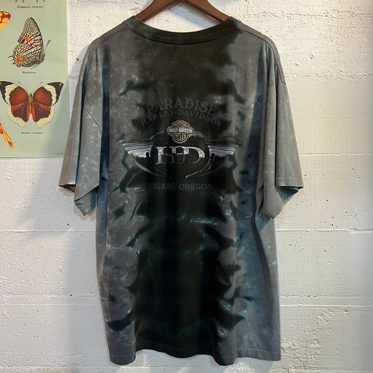 Harley Davidson Vintage Harley Davidson Tie Dye Skull T-Shirt Size US L / EU 52-54 / 3 - 5 Thumbnail