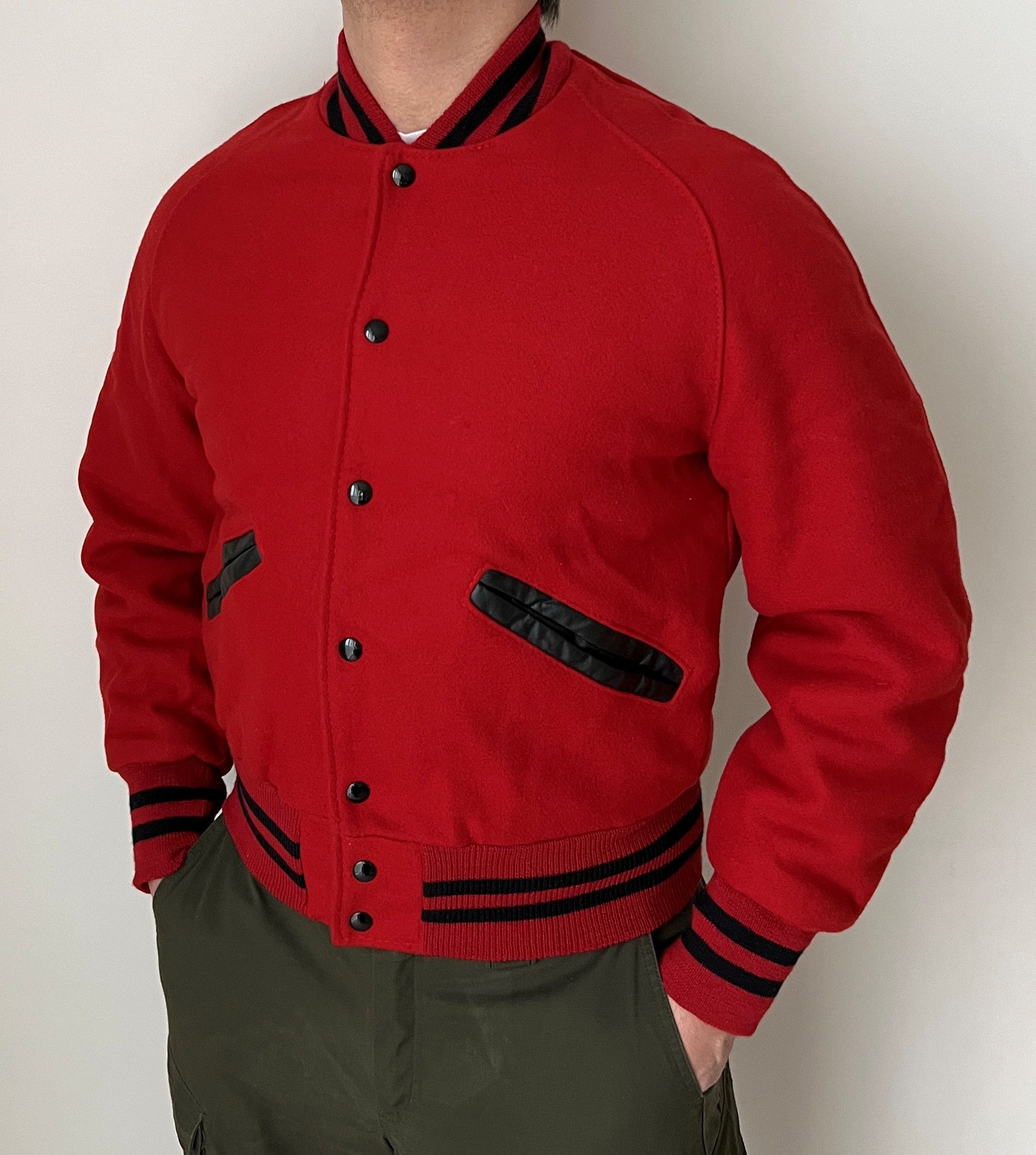 Delong VINTAGE Y2K DELONG LETTERMAN VARSITY BOMBER JACKET USA MADE Size US S / EU 44-46 / 1 - 2 Thumbnail
