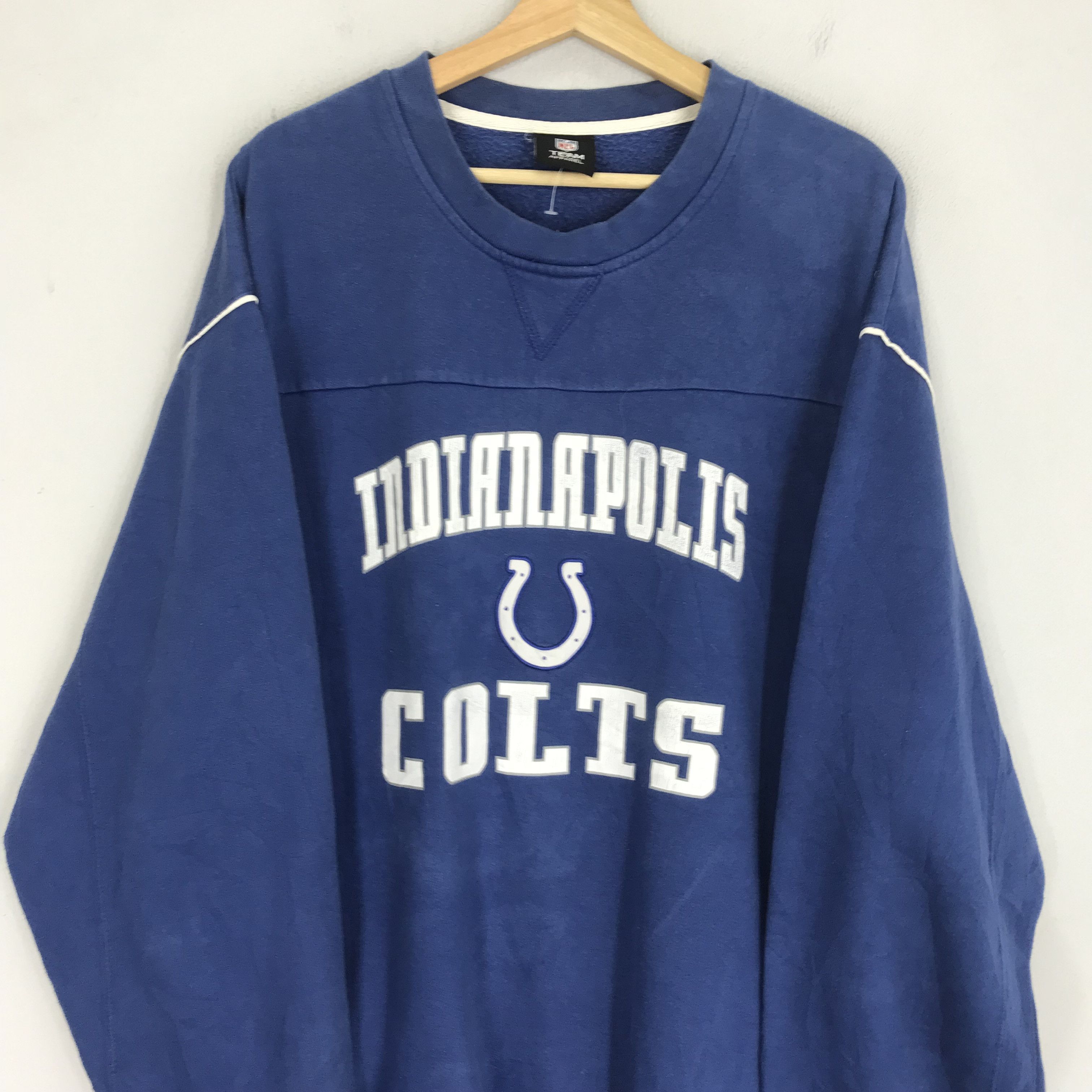 Indian Motorcycle Vintage Indianapolis Colts Blue Sweatshirt - 451 Size US XXL / EU 58 / 5 - 6 Thumbnail