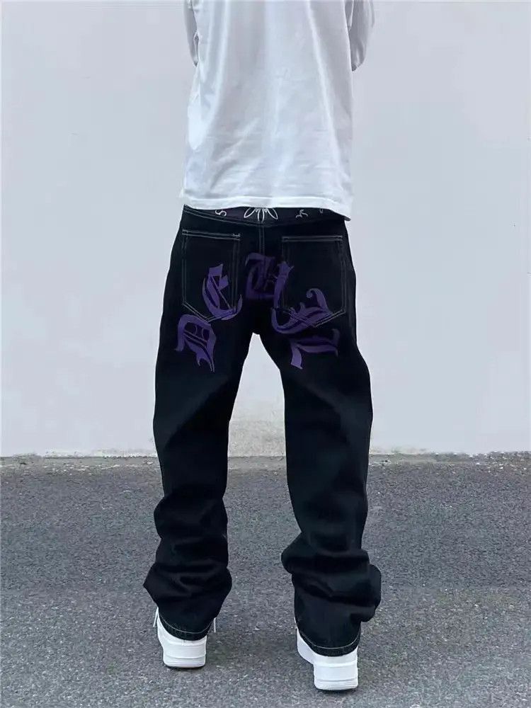 Japanese Brand Street hip hop Sanskrit embroidered bootcut jeans Size US 32 / EU 48 - 2 Thumbnail