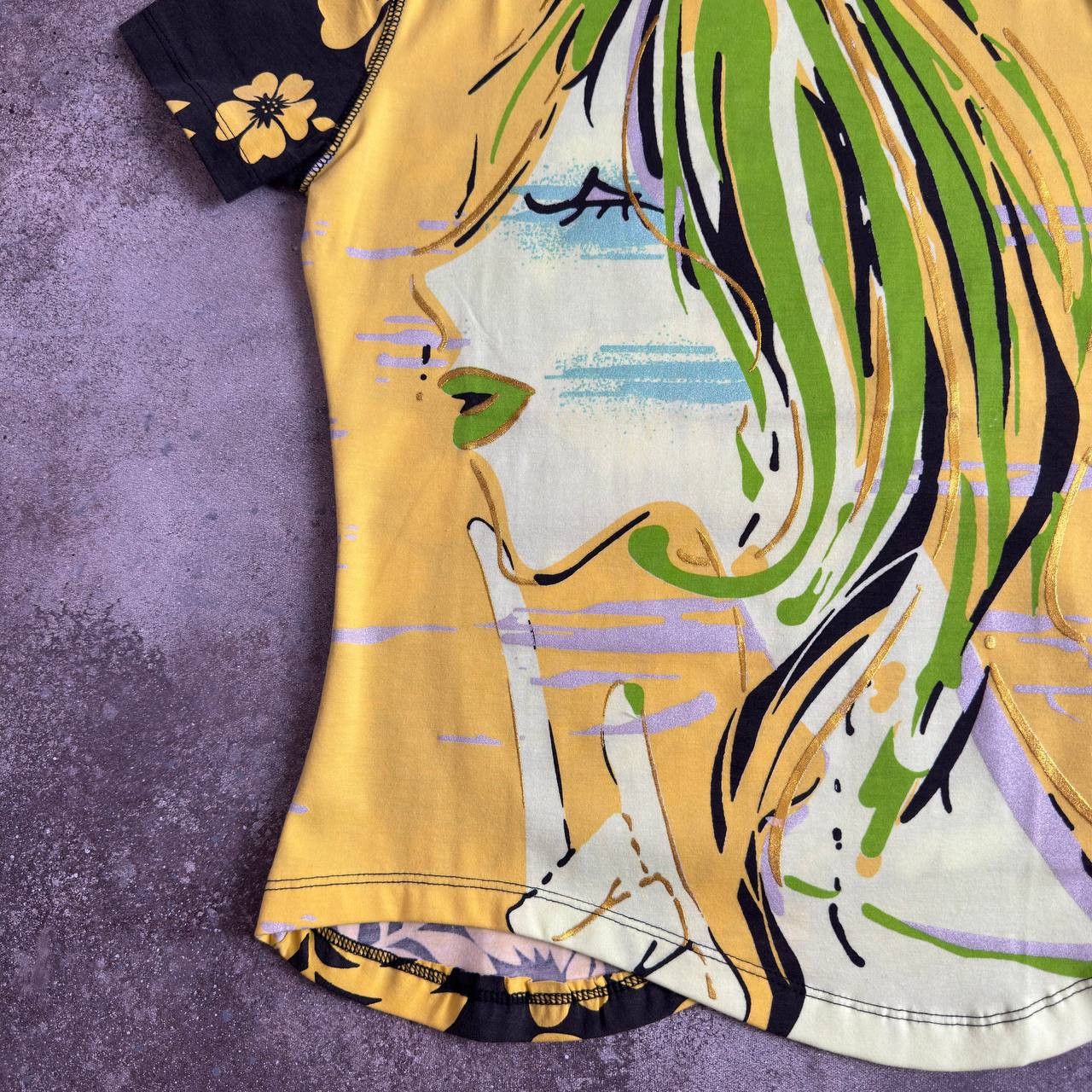 Custo Barcelona × Vintage Custo Barcelona Y2K Boho Vintage Glam Lady Printed T-Shirt Size M / US 6-8 / IT 42-44 - 5 Thumbnail