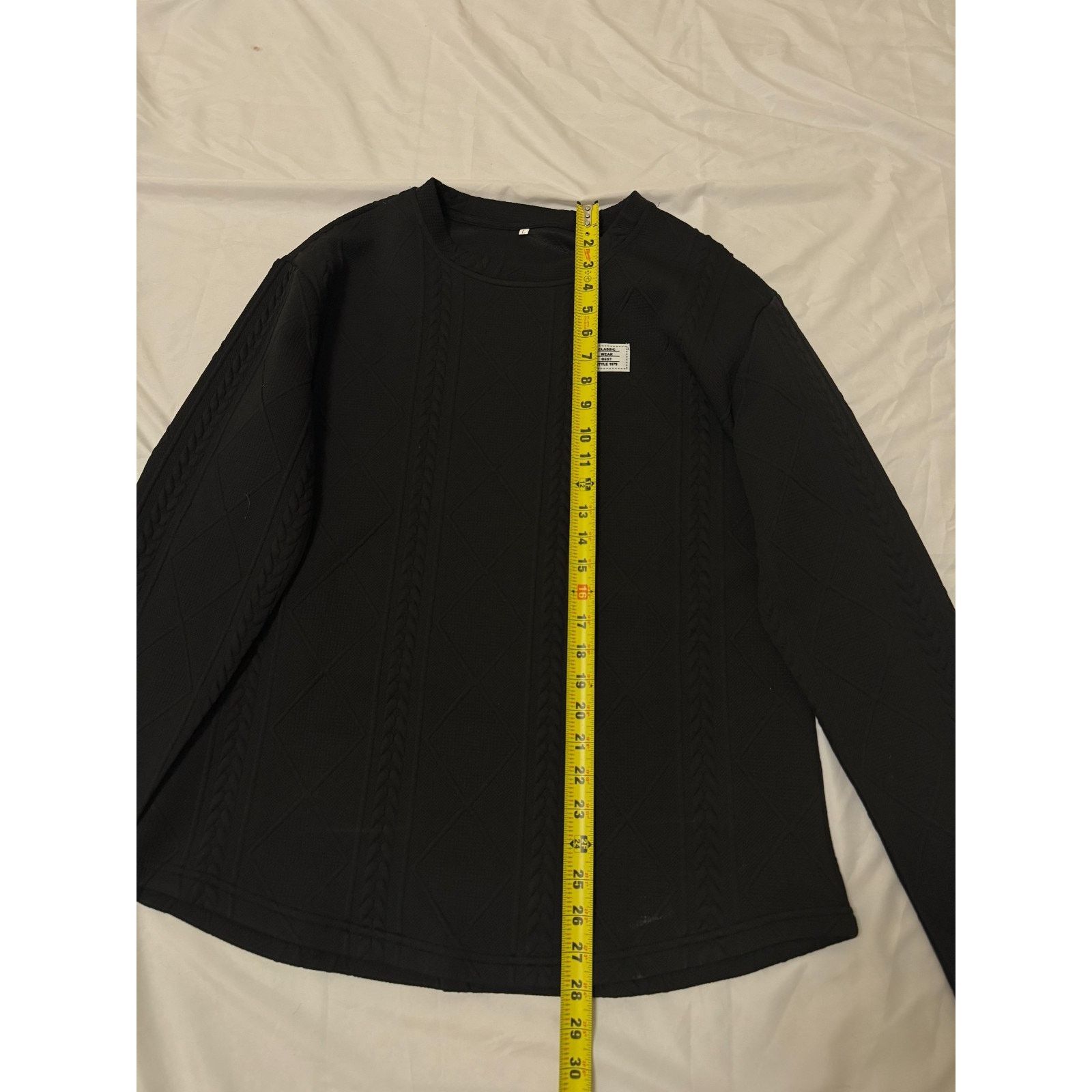 & Other Stories Black Cable Knit Long Sleeve Crewneck Sweater Large Size L / US 10 / IT 46 - 3 Thumbnail