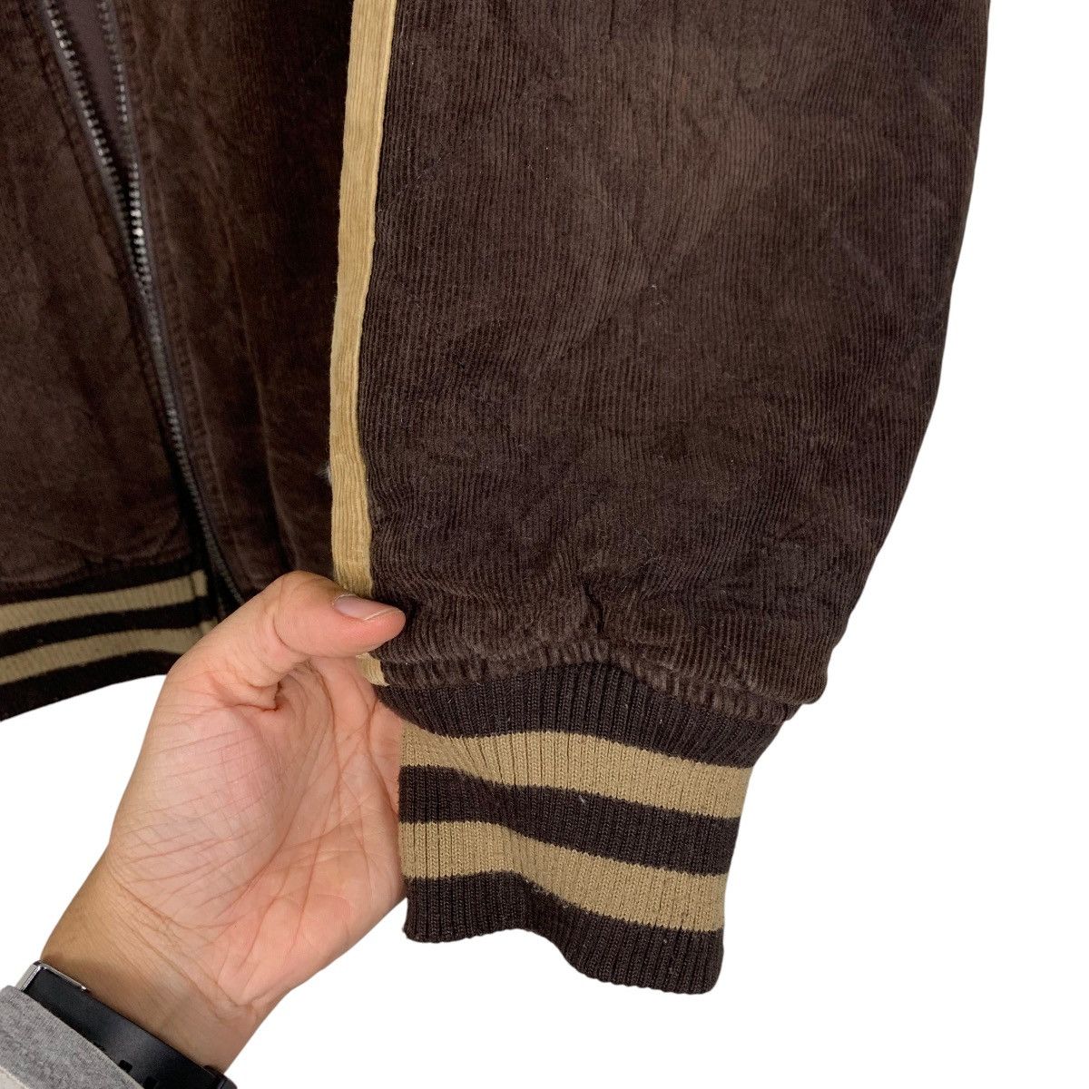 Vintage 90's CRU Design Corduroy Reversible Bomber Jacket #2861-C129 Size US XL / EU 56 / 4 - 8 Thumbnail