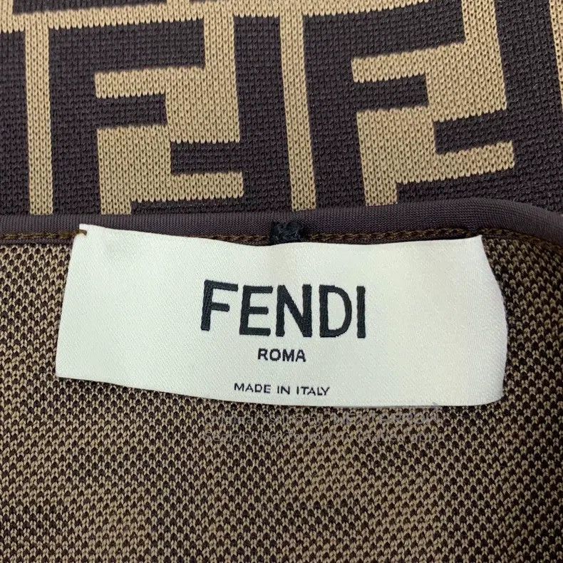 Fendi Fendi Dark brown logo lettering full print cotton knitted Size 24" / US 00 / IT 34 - 5 Thumbnail