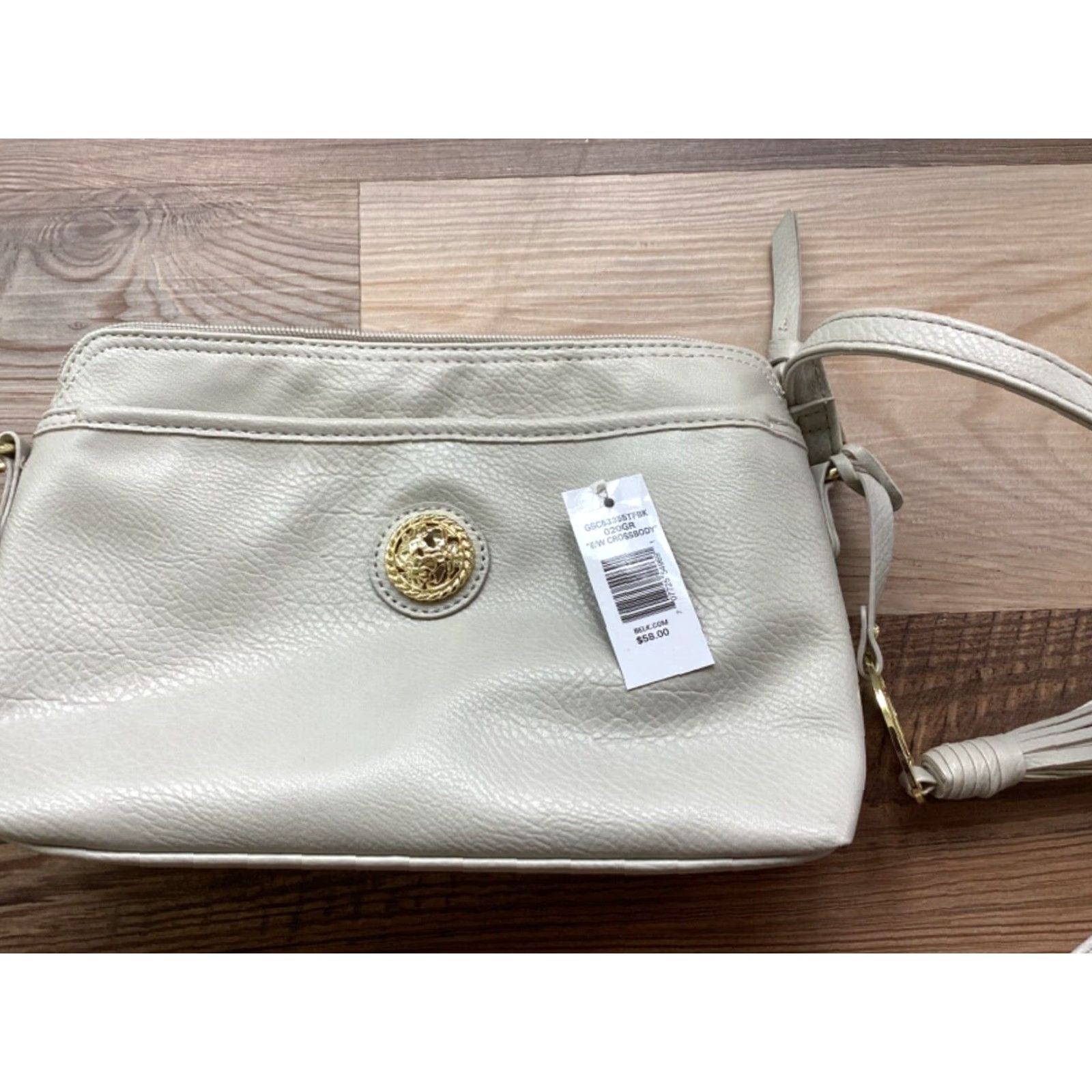 Vintage Kim Rogers Ivory Crossbody Purse Women Adjustable Strap Organizer Designer 8x8x3 Size ONE SIZE - 4 Thumbnail