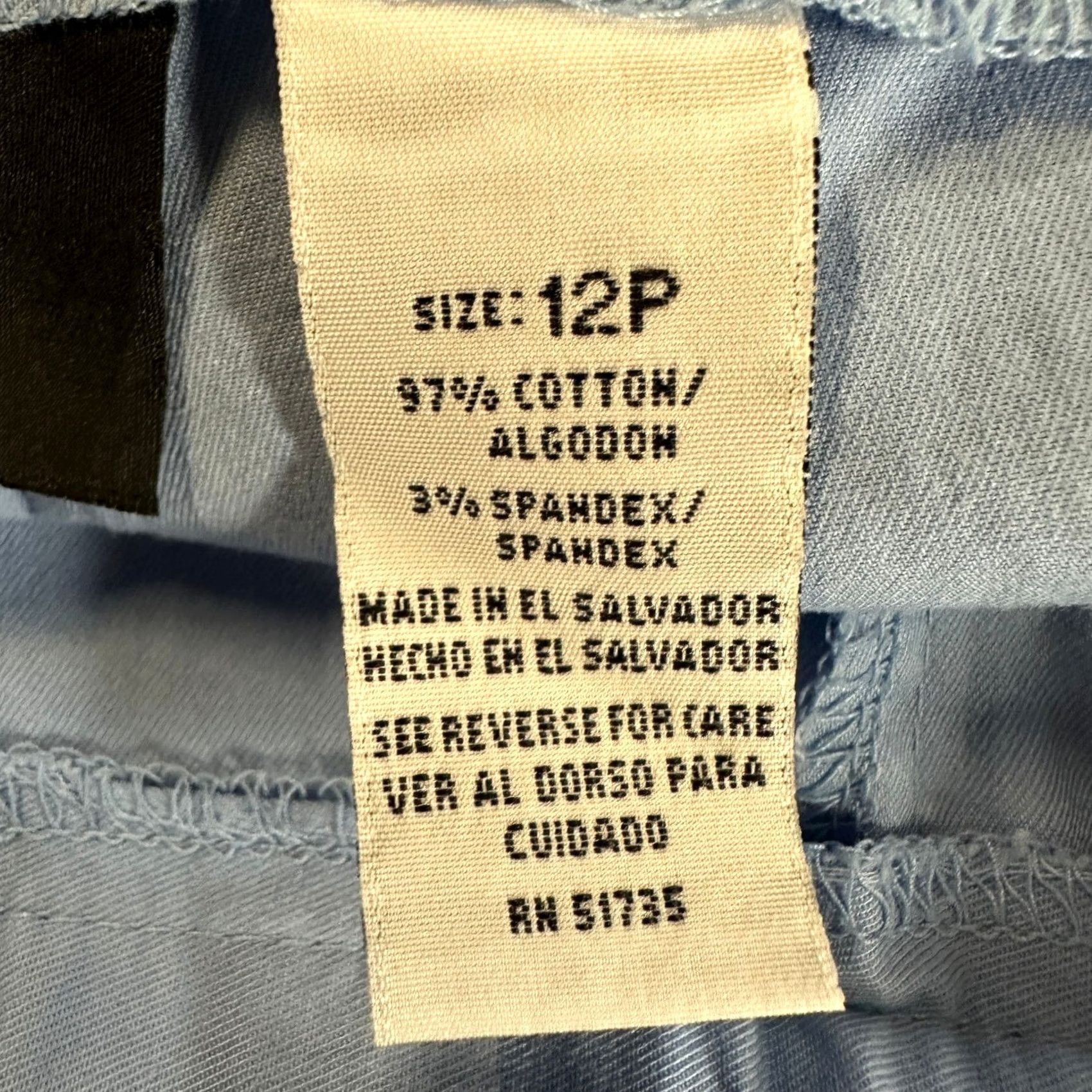 Vintage Sag Harbor Womens Khaki Pants 12P Petite Blue Flat Front Stretch Belted - Sag Harbor Pants Women 12P Blue Khaki Pants Casual Womens Size 34" / US 12 / IT 48 - 4 Thumbnail