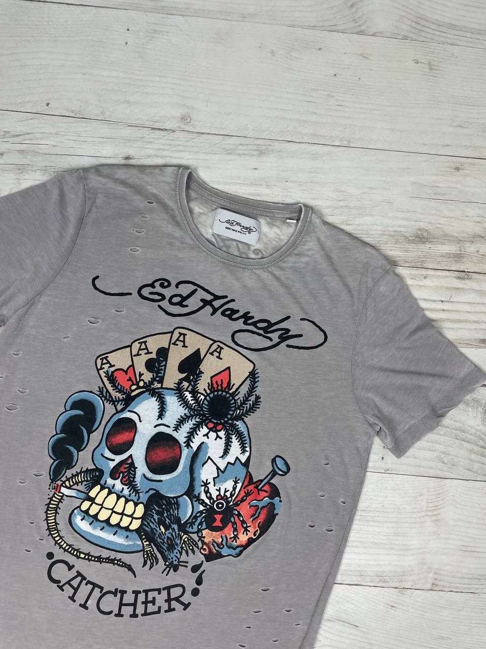 Christian Audigier Ed Hardy Tattoo T Shirt Big Logo Y2K Avant Gard Size US S / EU 44-46 / 1 - 2 Thumbnail