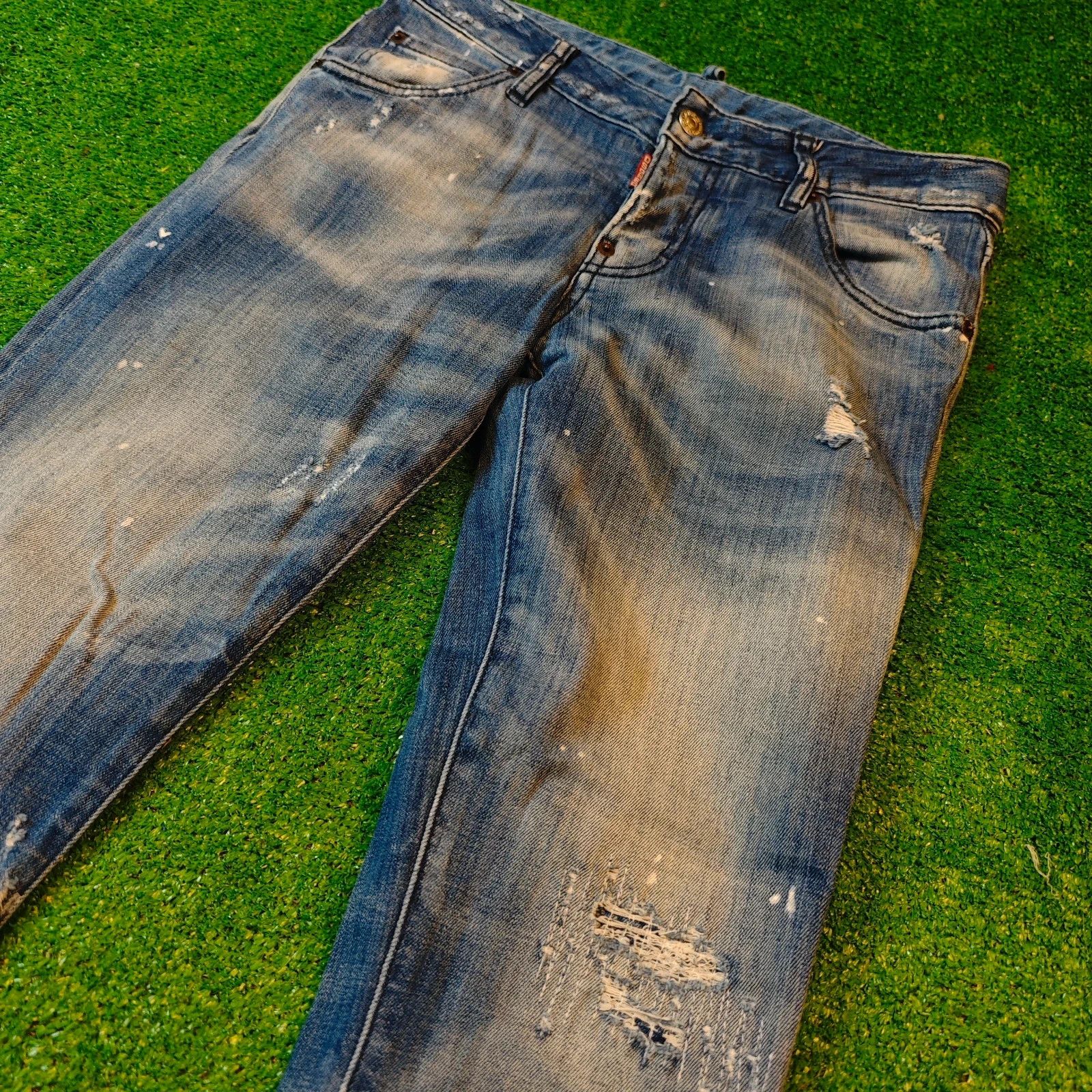 Dsquared2 Dsquared2 Jeans Womens 38 (30') blue capri straight ripped Size 30" / US 8 / IT 44 - 6 Thumbnail