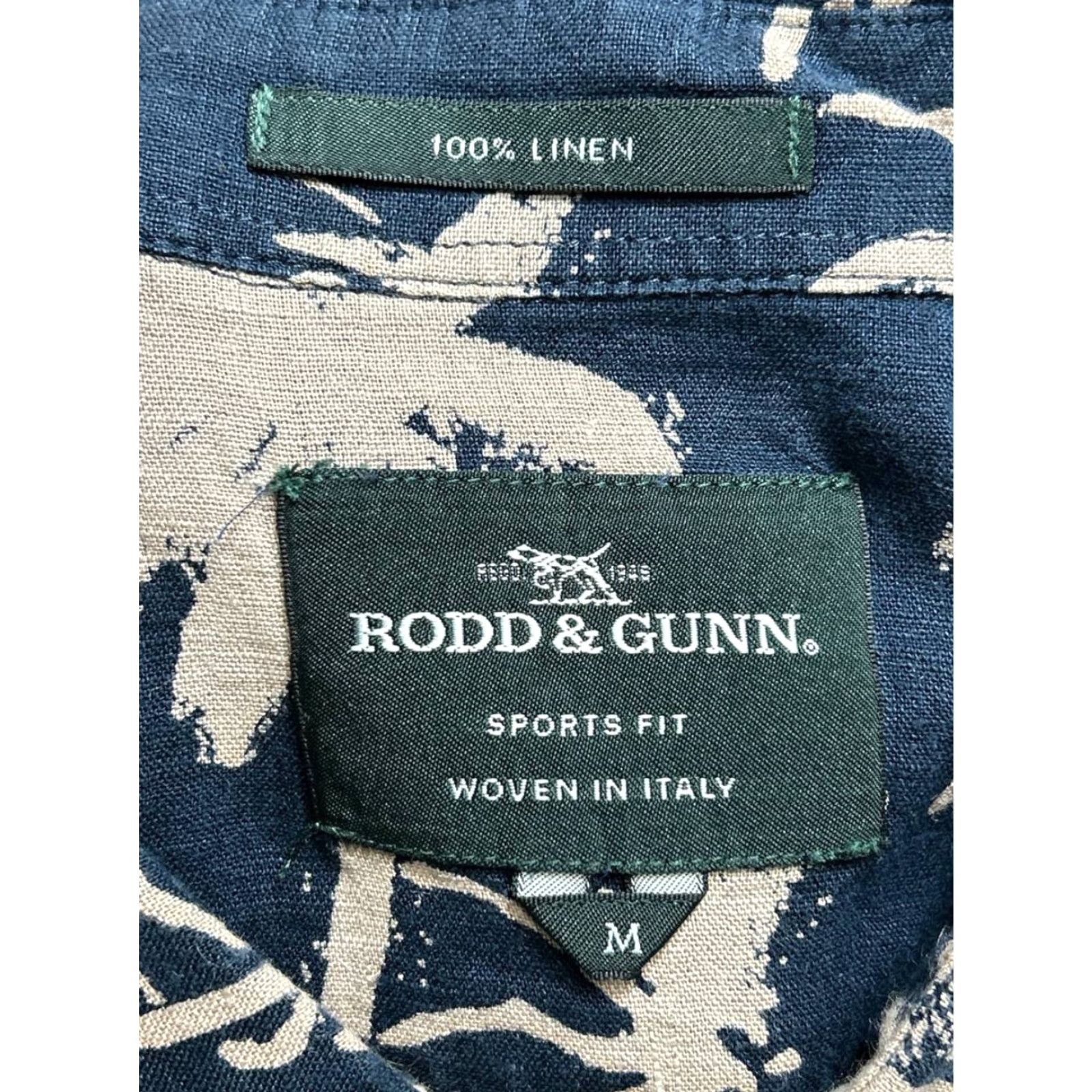 Rodd & Gunn Rodd & Gunn Haskell Point Shirt Men Medium Blue Sports Print Palm Print Button-Up Casual Shirt Size US M / EU 48-50 / 2 - 6 Thumbnail