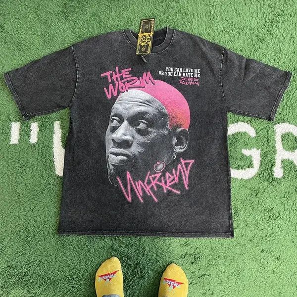 Designer Pepper x Sara Streetwear Dennis Rodman Graphic Tee T-Shirt Size US L / EU 52-54 / 3 - 1 Thumbnail